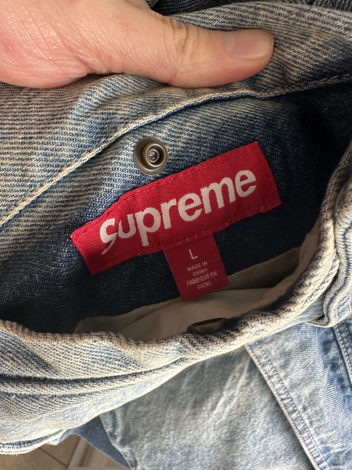 Supreme Faux Fur Reversible Work Jacket Denim Blue Size US L / EU 52-54 / 3 - 12 Thumbnail