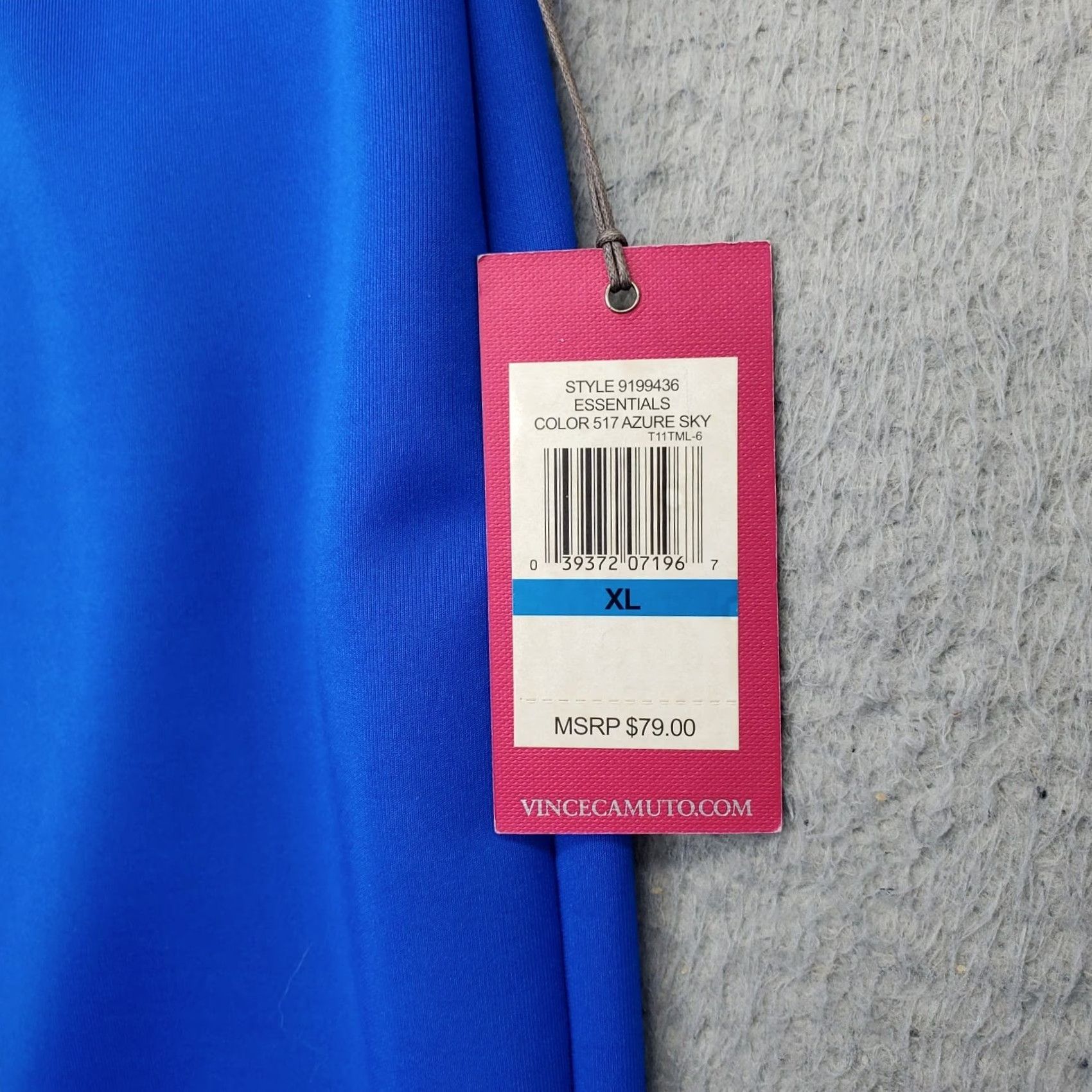 Vince Camuto Vince Camuto Womens XL Blue Stretch Back Zip Straight Pencil Skirt Size XL Wearing Size 40" / US 18 - 5 Thumbnail