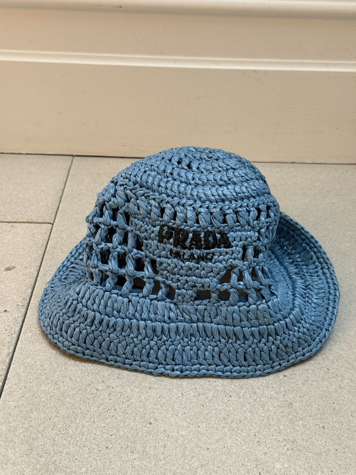 Prada Prada blue crochet bucket hat Size ONE SIZE - 1 Thumbnail