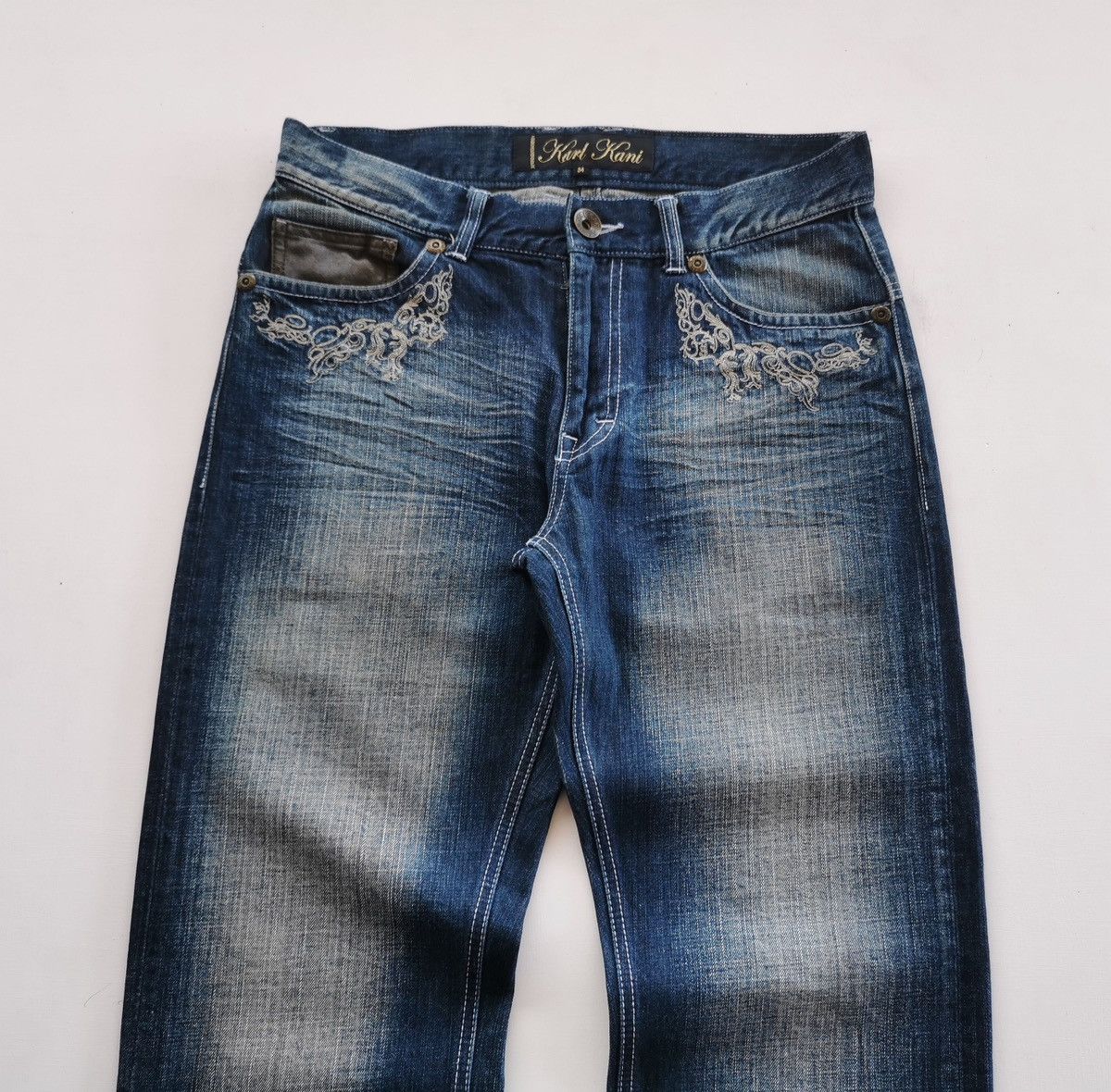Karl Kani Loose Fit Vintage Karl Kani Studded Embroidery Denim Jeans Size US 34 / EU 50 - 8 Thumbnail