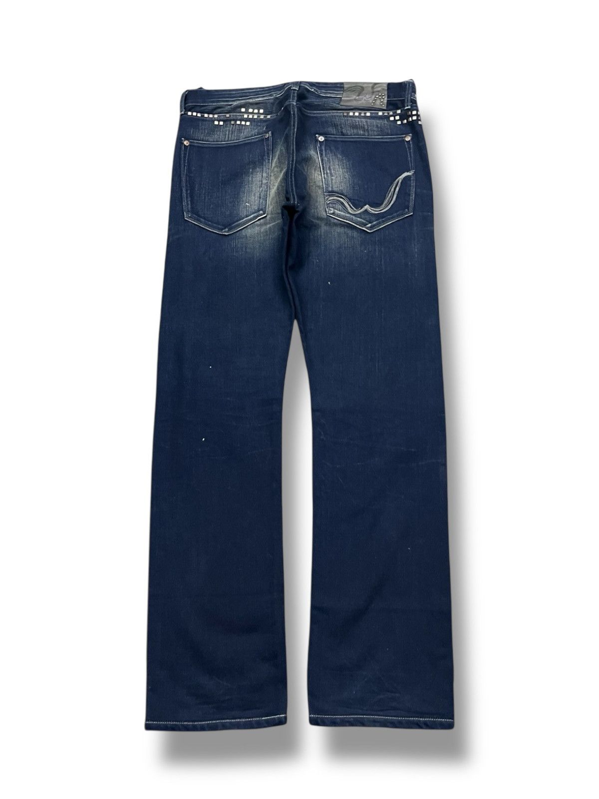 Replay Vintage Archive Replay AMEDEO “Studded”Y2K Italian Denim W35 Size US 35 - 3 Thumbnail