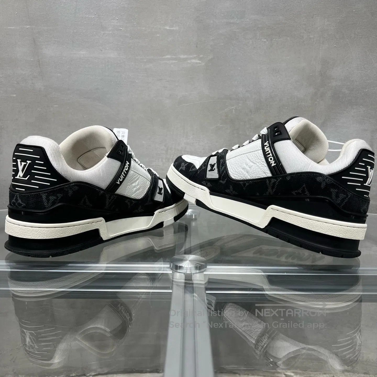 Louis Vuitton Louis Vuitton Trainer Black and White Jeans shoes Size US 7 / EU 40 - 5 Thumbnail