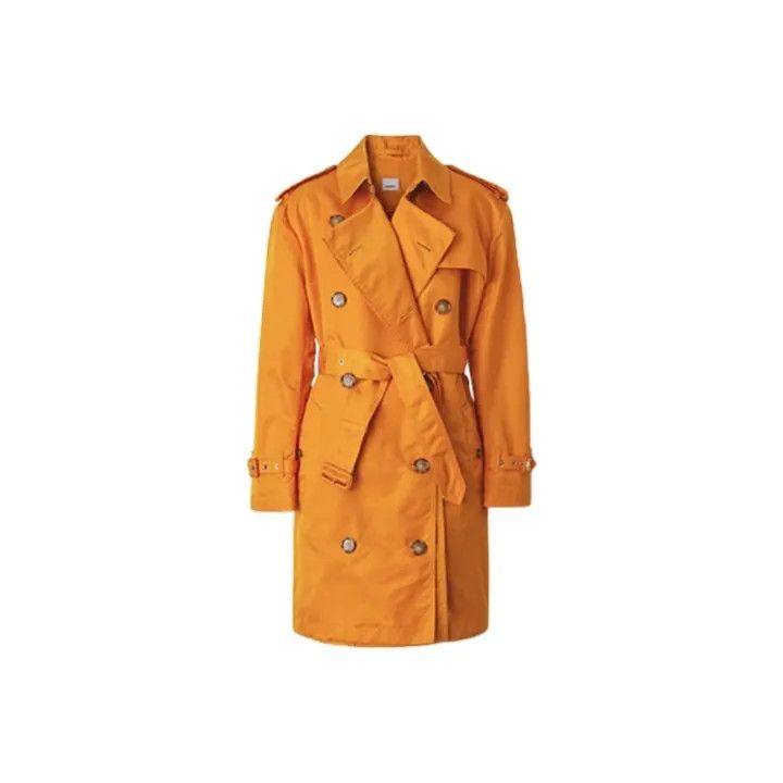 Burberry Burberry SS21 Orange Double-Breasted Trench Coat 0079 Size S / US 4 / IT 40 - 1 Thumbnail