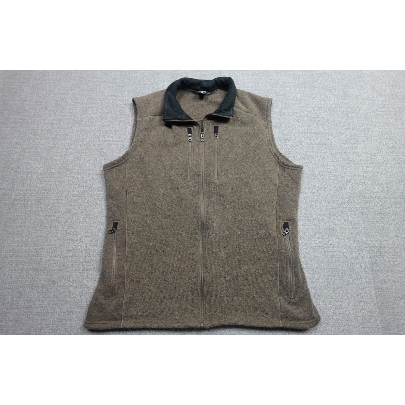 Vintage KÜHL Interceptr Vest Mens 2XL Brown Full Zip Pockets Fleece Outdoor Casual Hiking Quilted Solid Middle-Length Coatless? Size US XXL / EU 58 / 5 - 3 Thumbnail