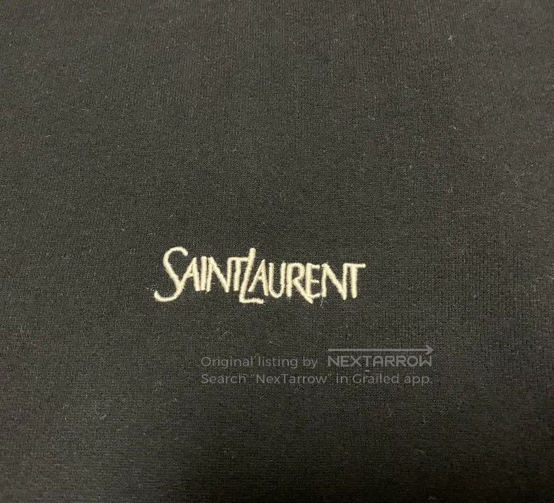 Other Saint Laurent Paris Black Slogan Striped Fleece Hoodie Size US S / EU 44-46 / 1 - 5 Thumbnail