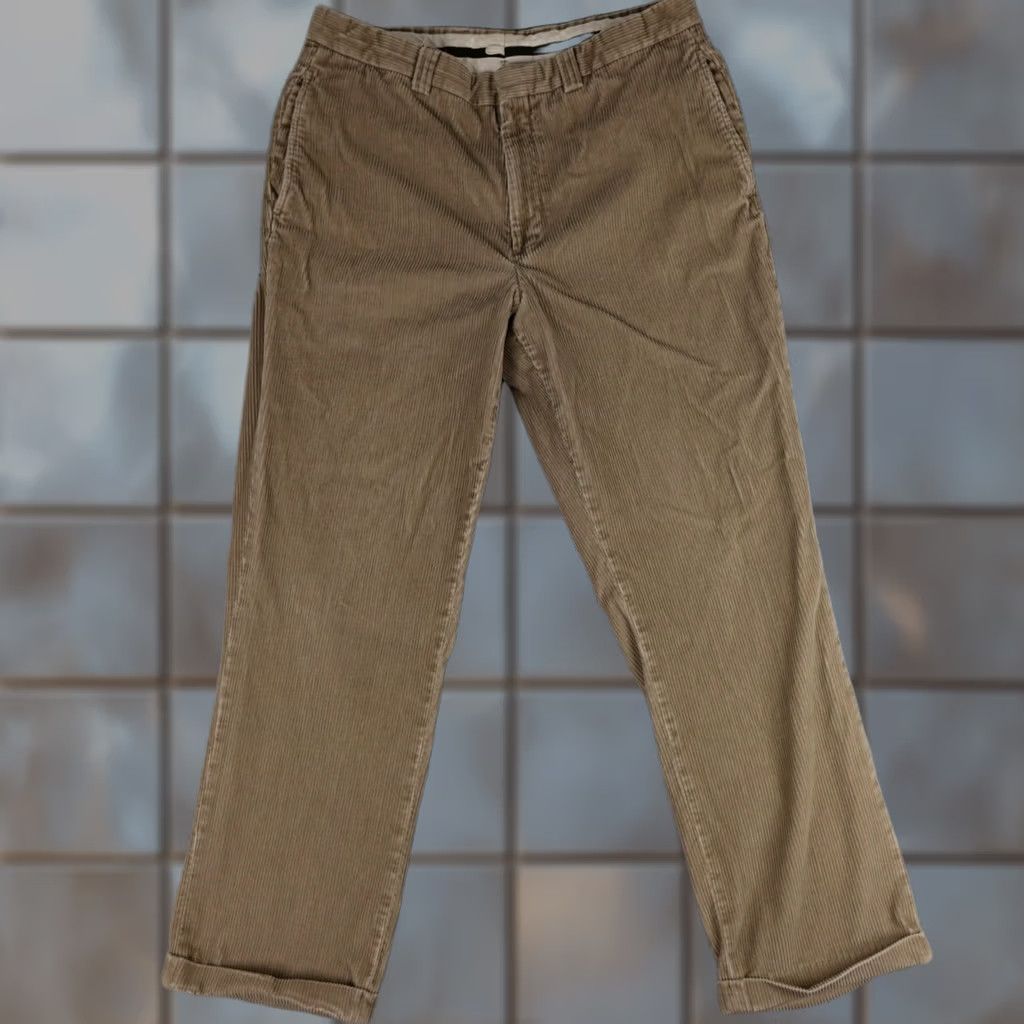 Vintage VINTAGE LL Bean Pants Mens 34x30 Brown Corduroy Relaxed Skater Y2K Grunge Size US 34 / EU 50 - 1 Thumbnail