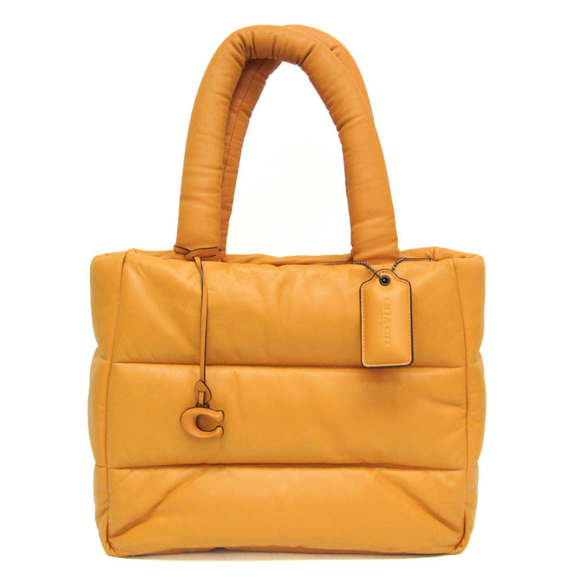 Coach Coach Pillow Tote CE722 Women's Leather Tote Bag Yellow Size ONE SIZE - 1 Thumbnail