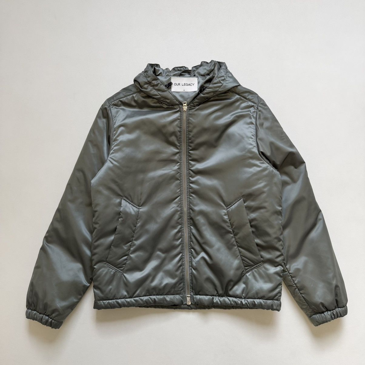Our Legacy Sample Shimmer Sage Nylon Puffer Jacket Size US M / EU 48-50 / 2 - 3 Thumbnail