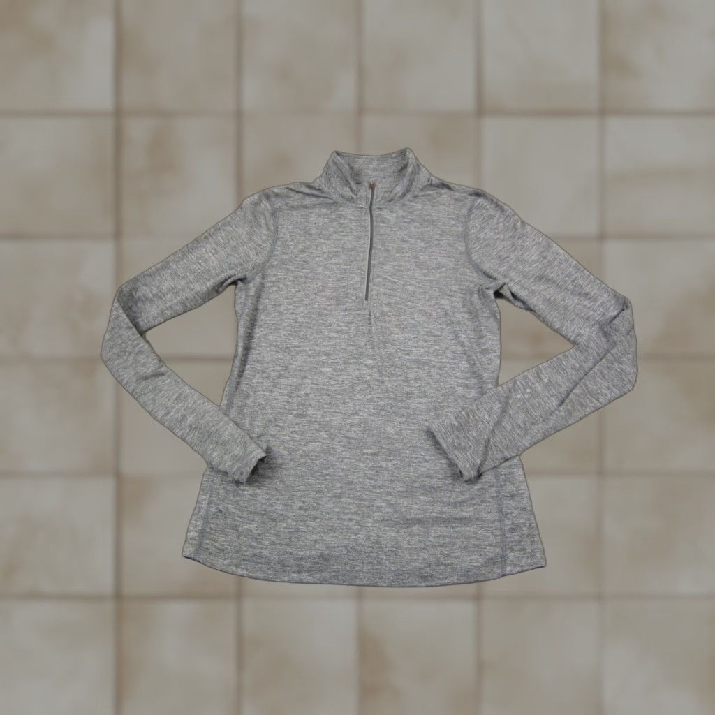 Nike Nike Shirt Womens Small Gray Heather 1/4 Zip Dri-Fit Element Athletic Running Casual Sports 90s Womens? Size S / US 4 / IT 40 - 1 Thumbnail