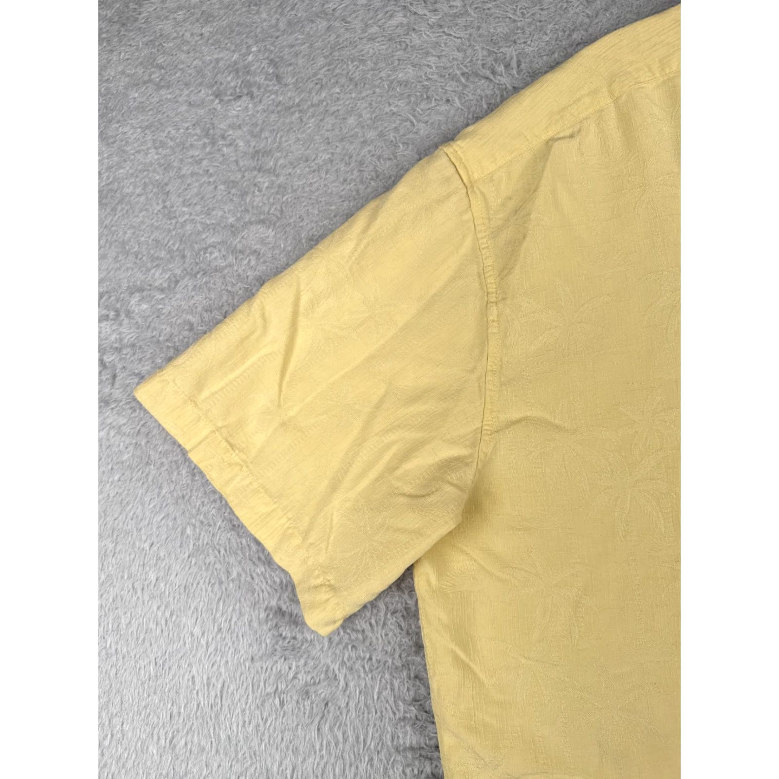 Jos. A. Bank Jos. A. Bank Shirt Men Large Yellow Embroidered Palm Tree 100% Silk Hawaiian Size US L / EU 52-54 / 3 - 3 Thumbnail