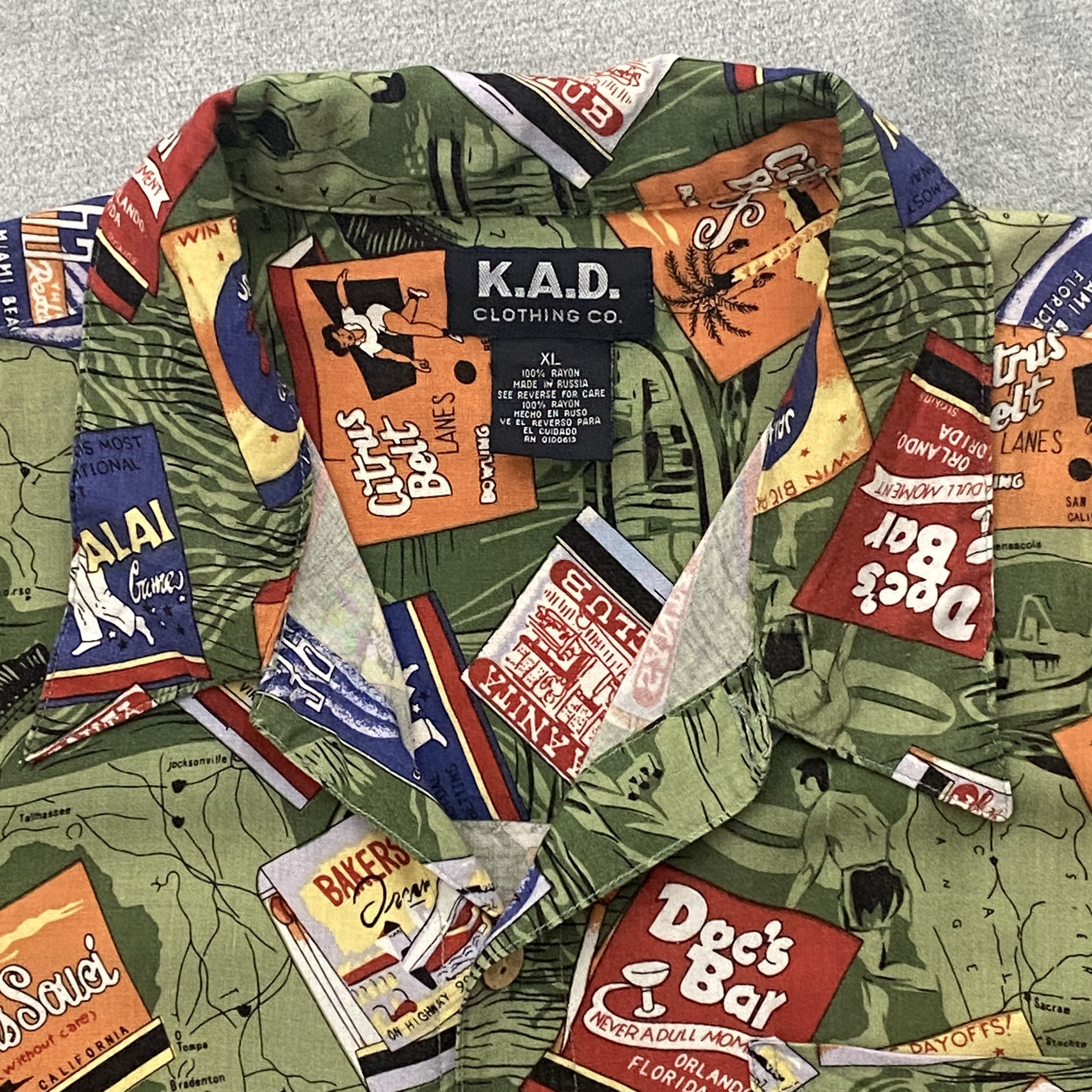 Other KAD Shirt Men Short Sleeve Vintage CA & FL Matchbooks Size US XL / EU 56 / 4 - 2 Thumbnail