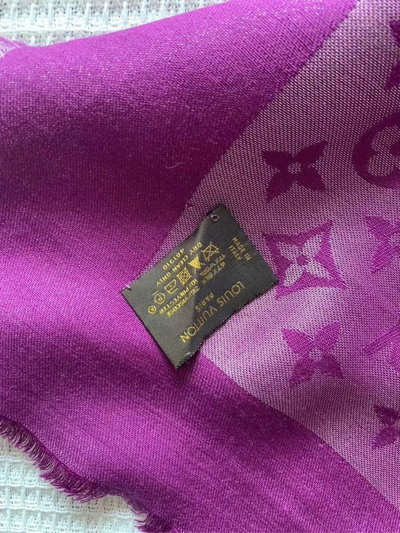 Louis Vuitton lv purple scarf with logo design-2507 Size ONE SIZE - 3 Thumbnail