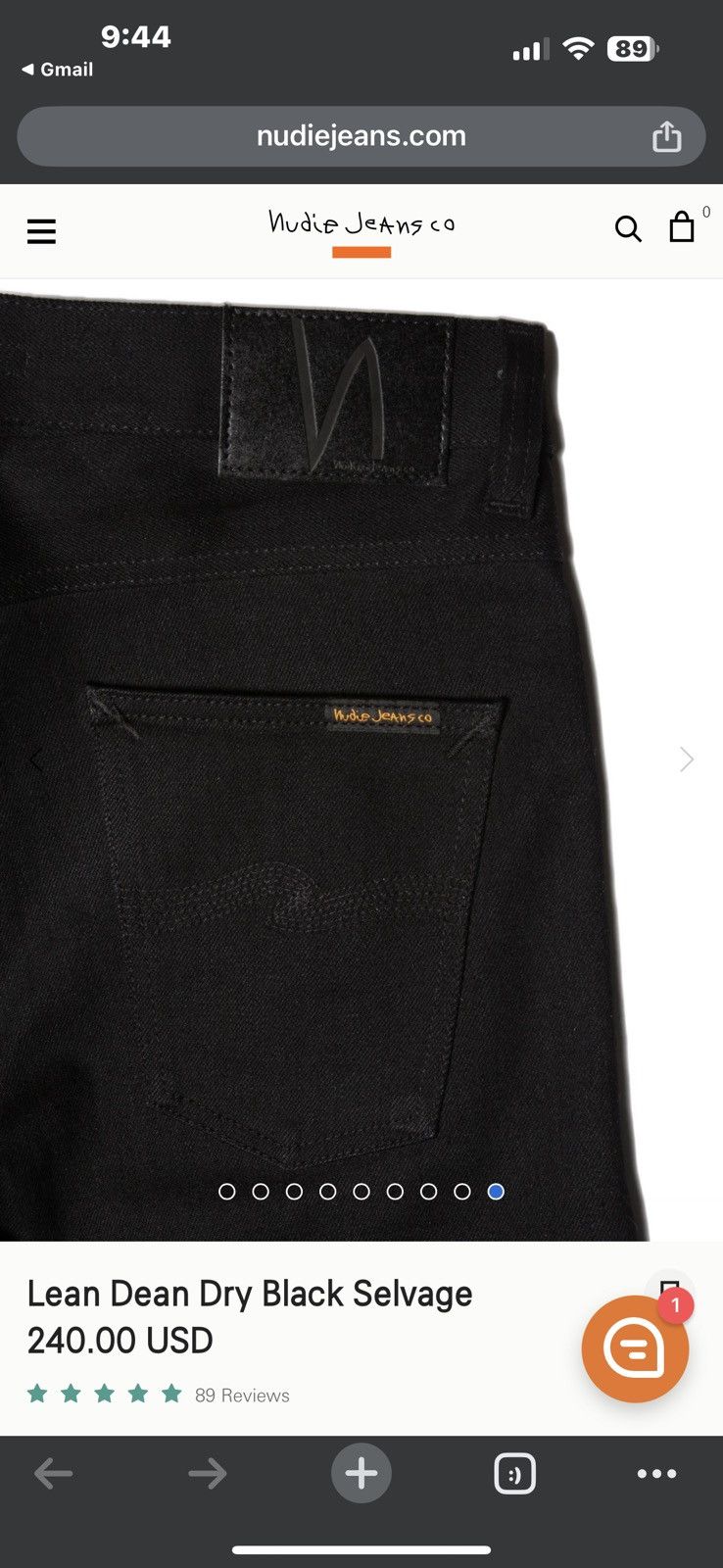 Nudie Jeans nudie lean dean 32/36 Size US 32 / EU 48 - 6 Thumbnail