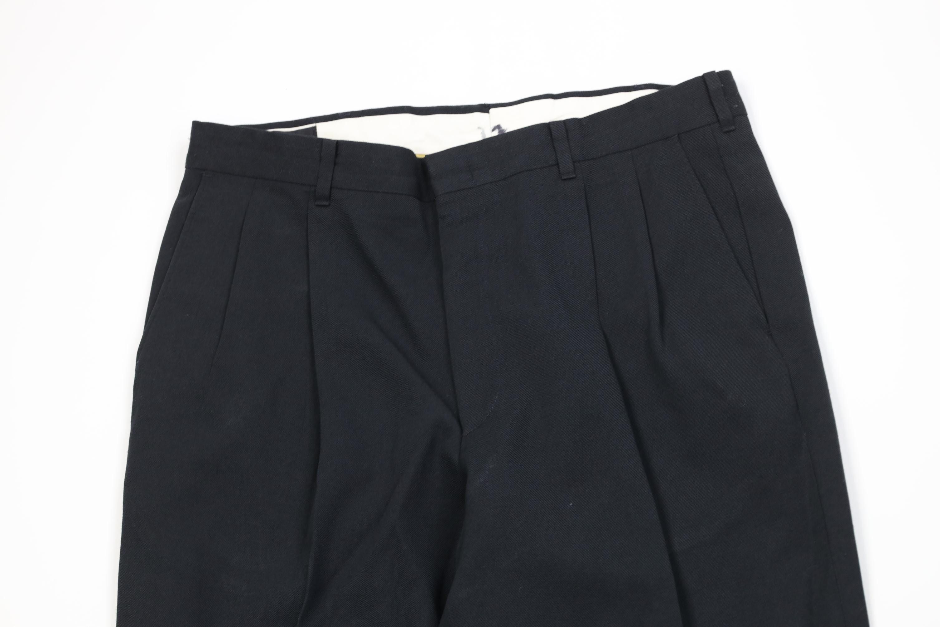 Vintage Vintage 90s Streetwear Knit Chino Pants Trousers Black Size US 32 / EU 48 - 2 Thumbnail