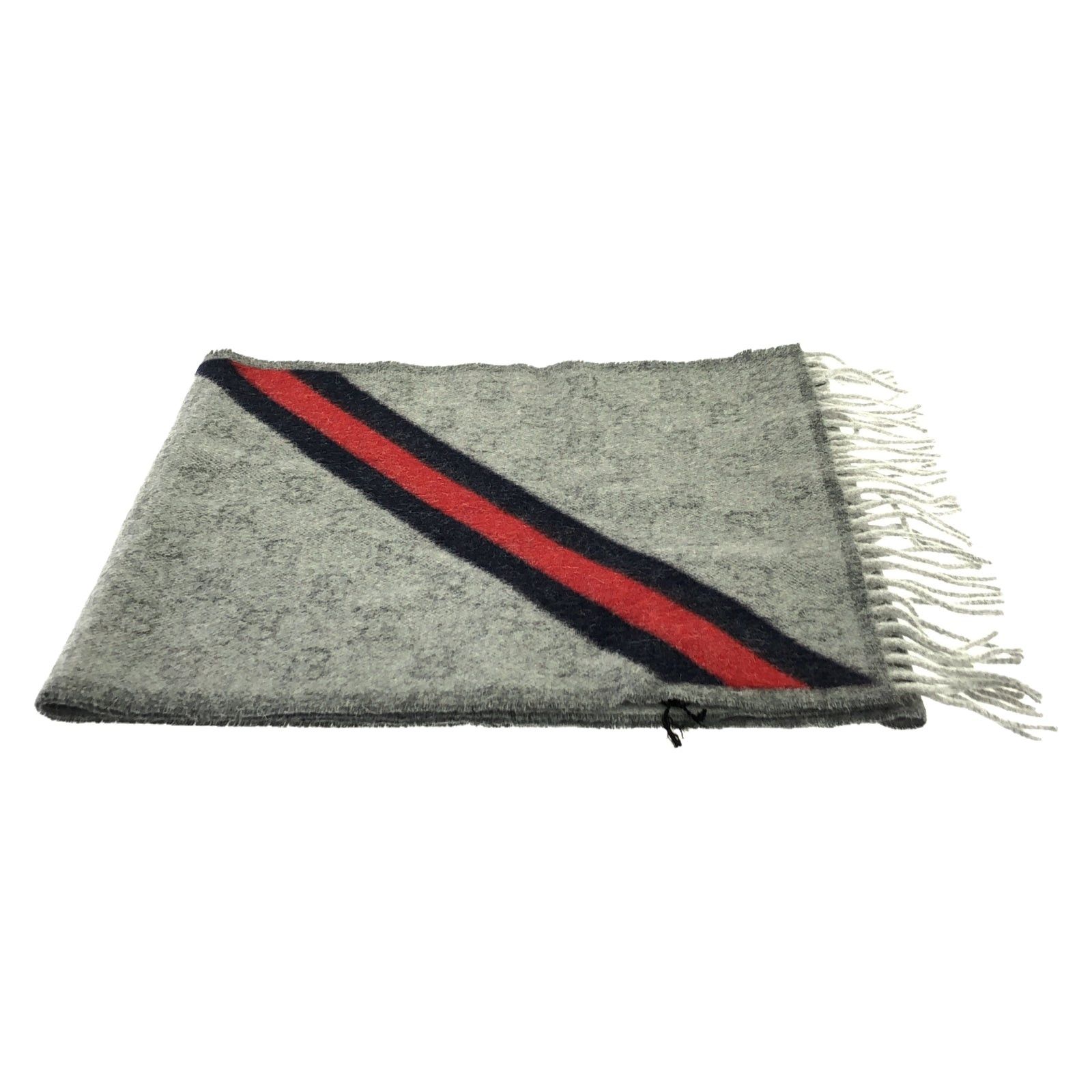 Gucci Gucci Scarf Wool Gray Size ONE SIZE - 1 Thumbnail