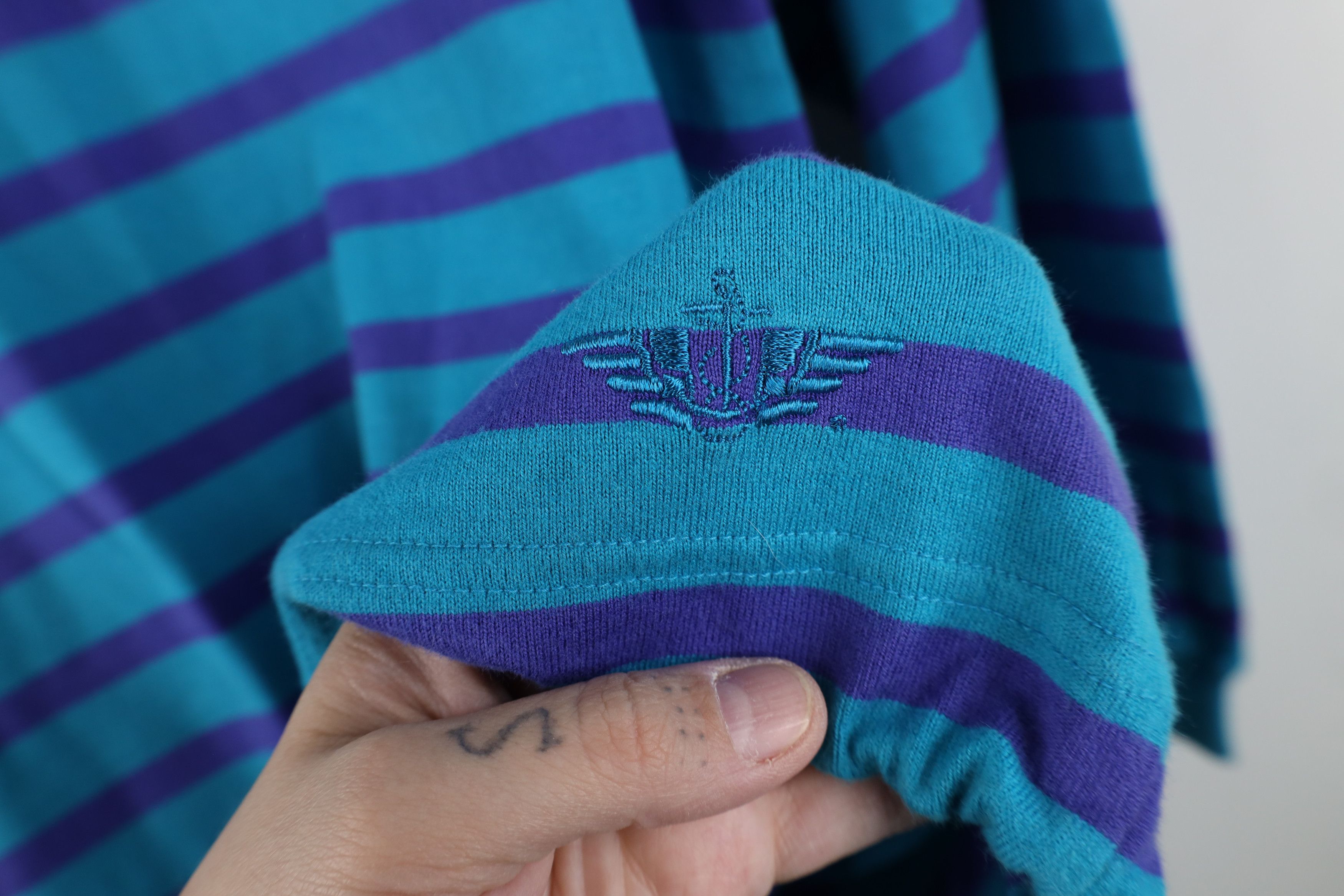 Dockers Vintage 90s Dockers Levis Striped Baggy Fit Pullover T-Shirt Size L / US 10 / IT 46 - 5 Thumbnail