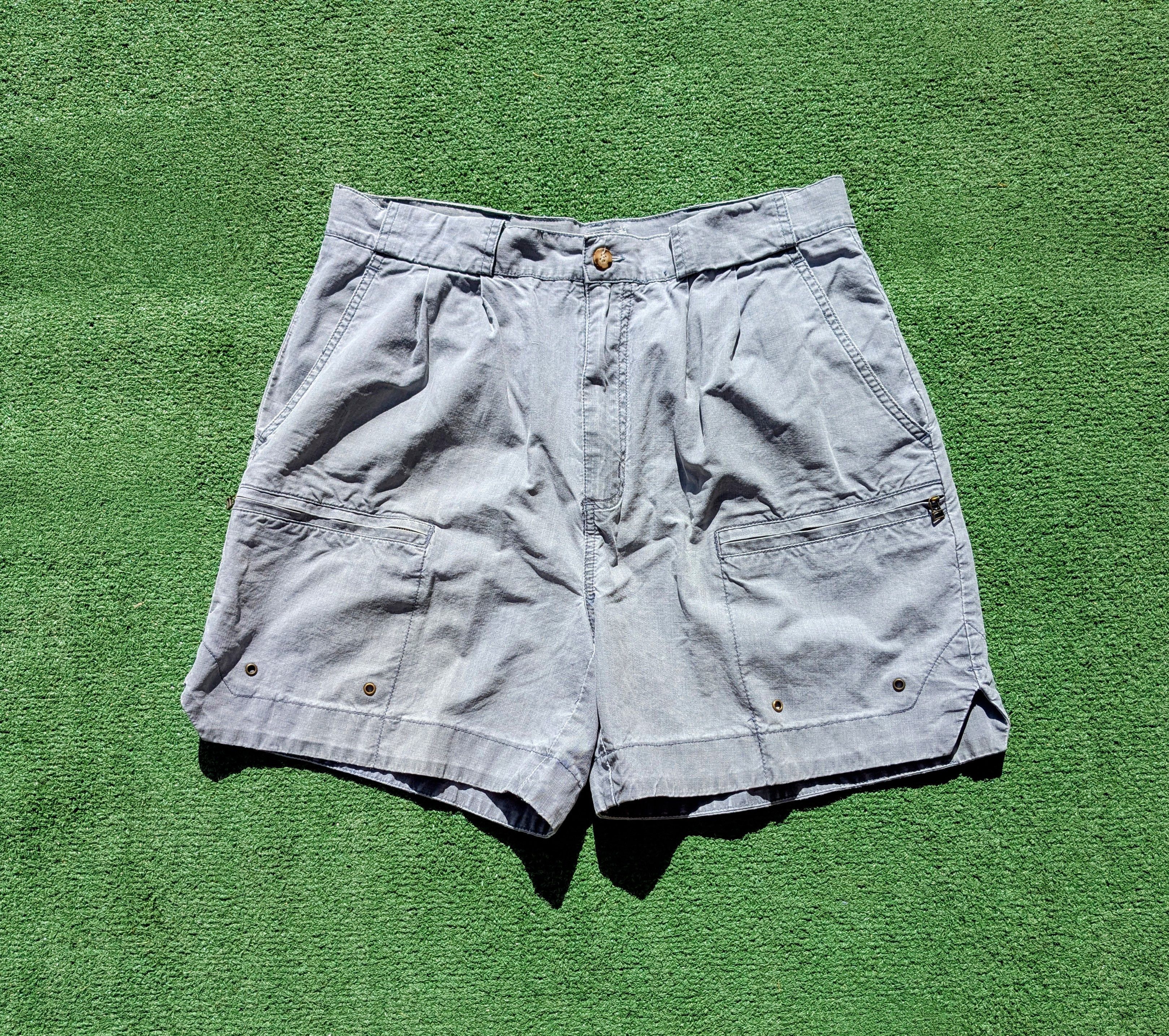 Designer Explorer Cargo Shorts Grey Camping Hiking Adventure Leisure Size US 33 - 1 Thumbnail