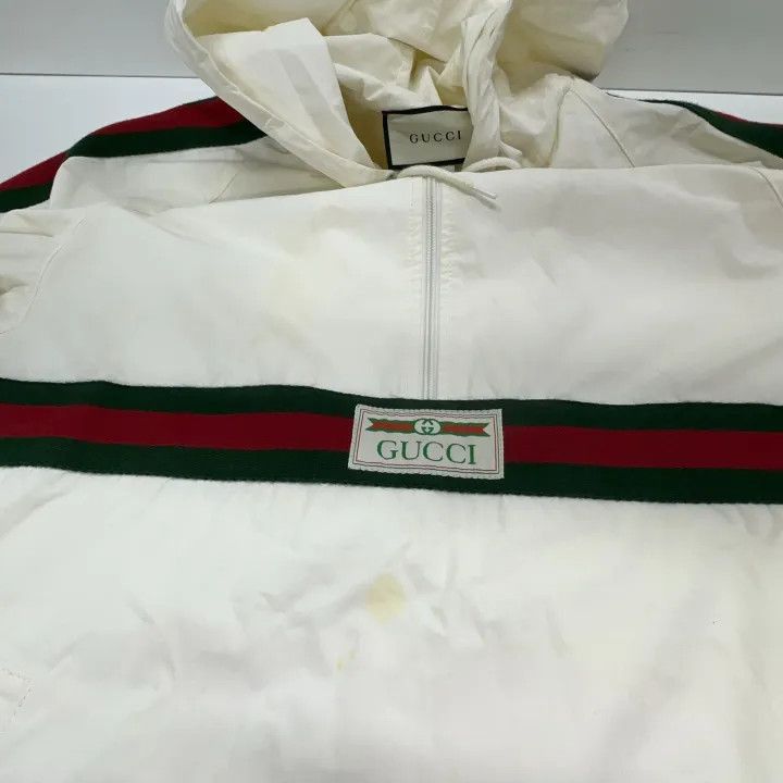 Gucci Gucci Gucci Logo Half-Zip Hooded Jacket for Men -2506 Size US M / EU 48-50 / 2 - 6 Thumbnail