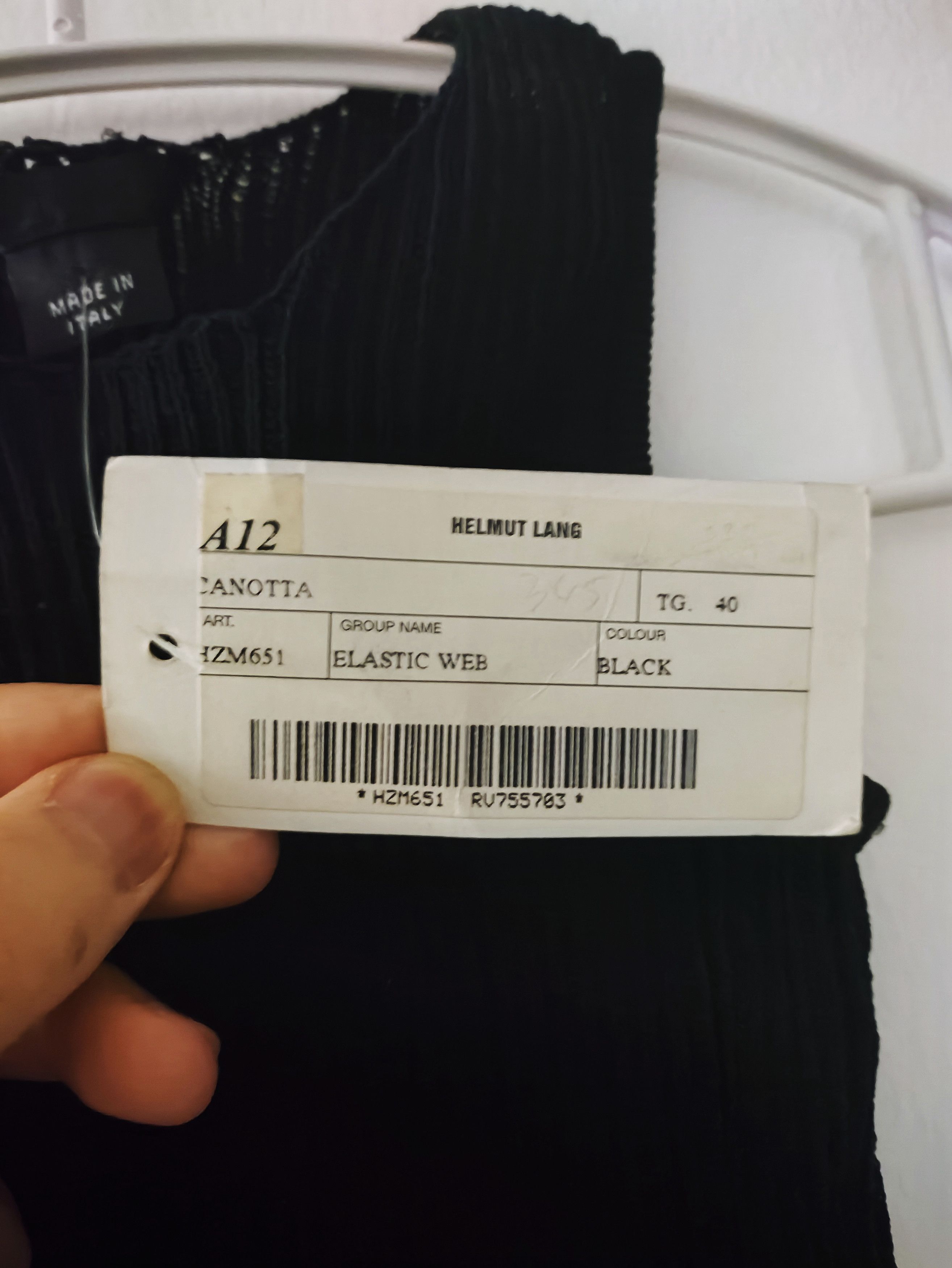 Helmut Lang 03ss Archive elastic web tank Size S / US 4 / IT 40 - 4 Thumbnail