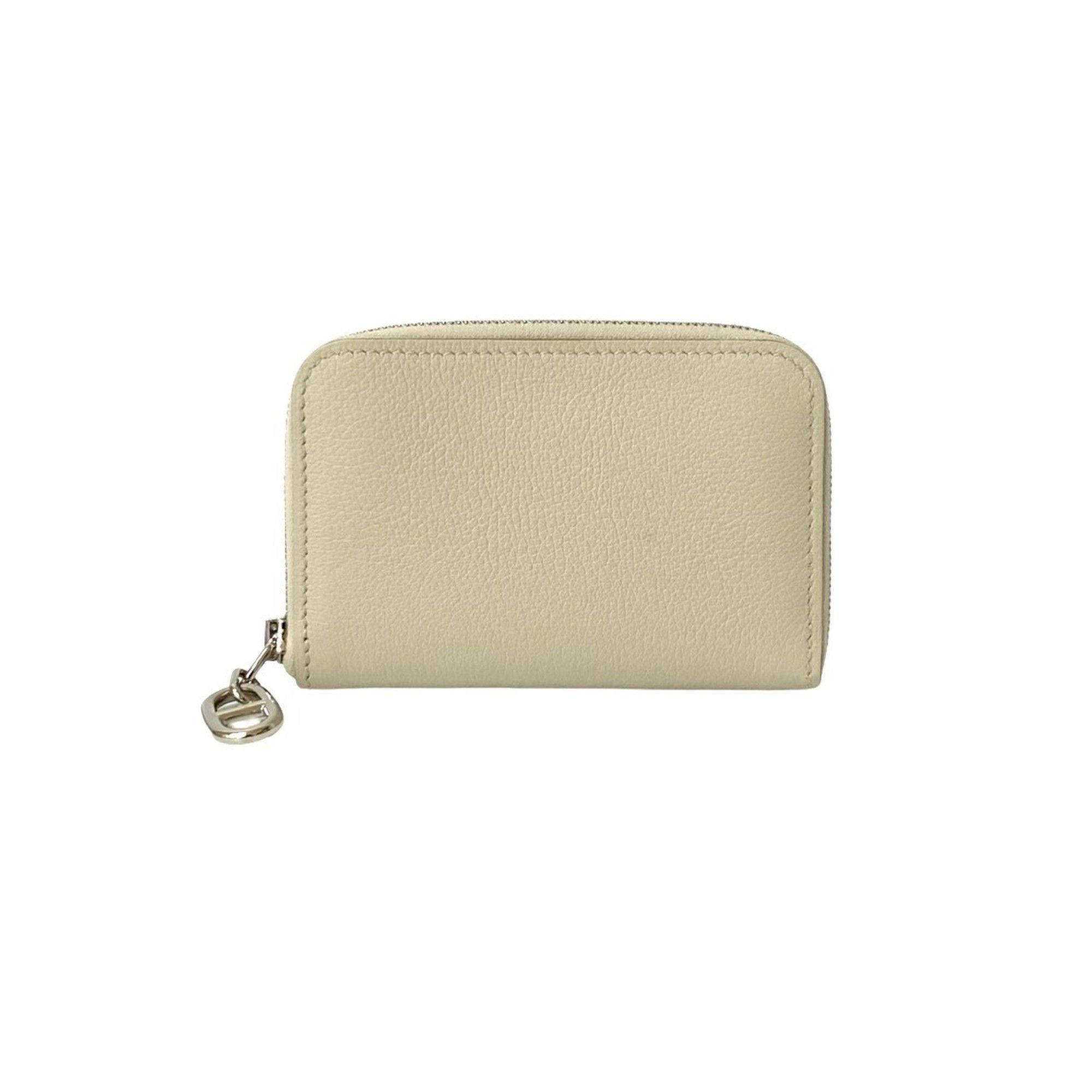 Hermes B-stamped HERMES Zip & Go Leather Coin Purse/Business Card Case, Off-White, 552-6 Size ONE SIZE - 1 Thumbnail