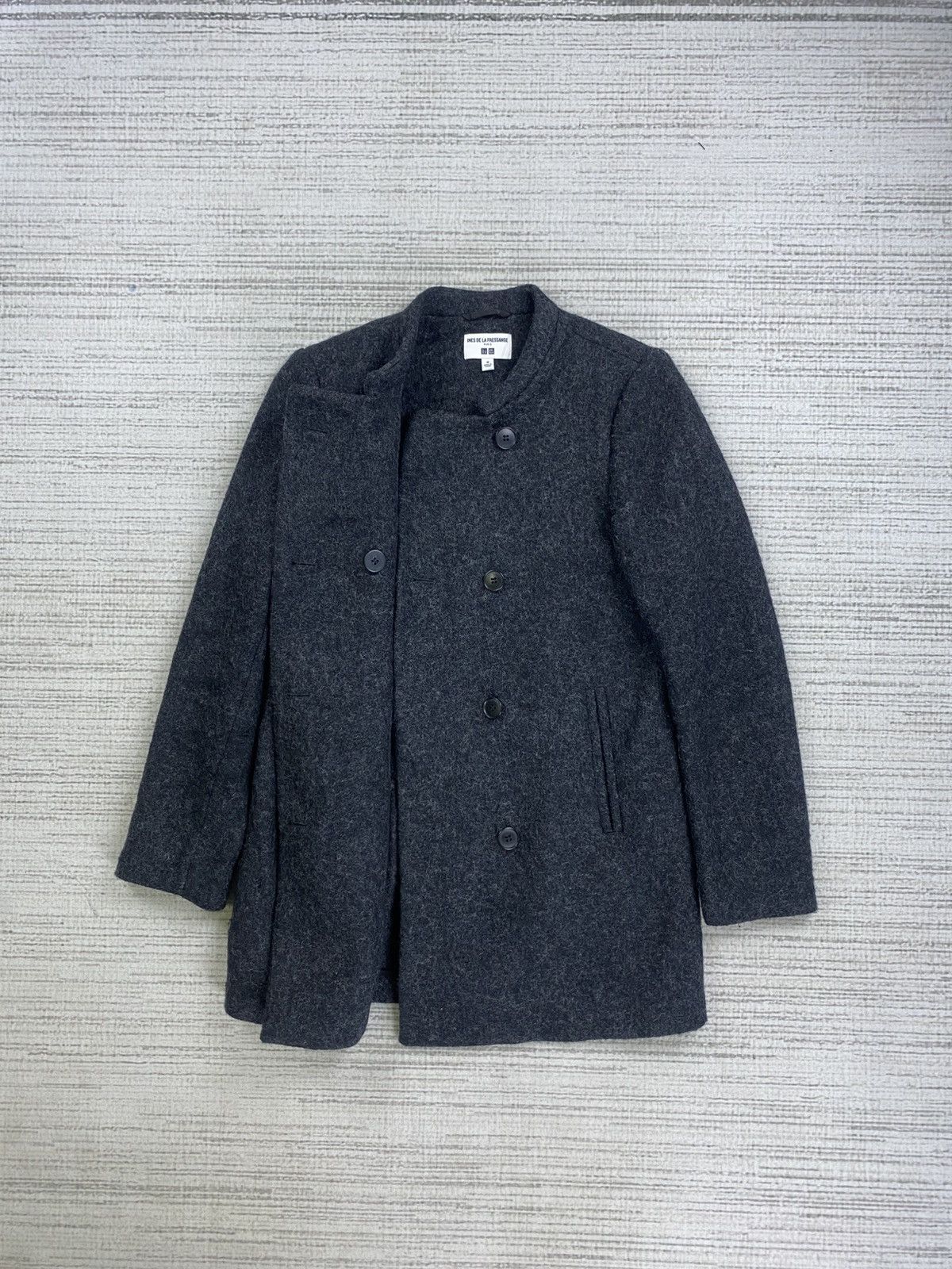 Designer × Uniqlo × Vintage Vtg Uniqlo X Ines De La Fressange Paris Wool Jacket Coat Size US S / EU 44-46 / 1 - 6 Thumbnail