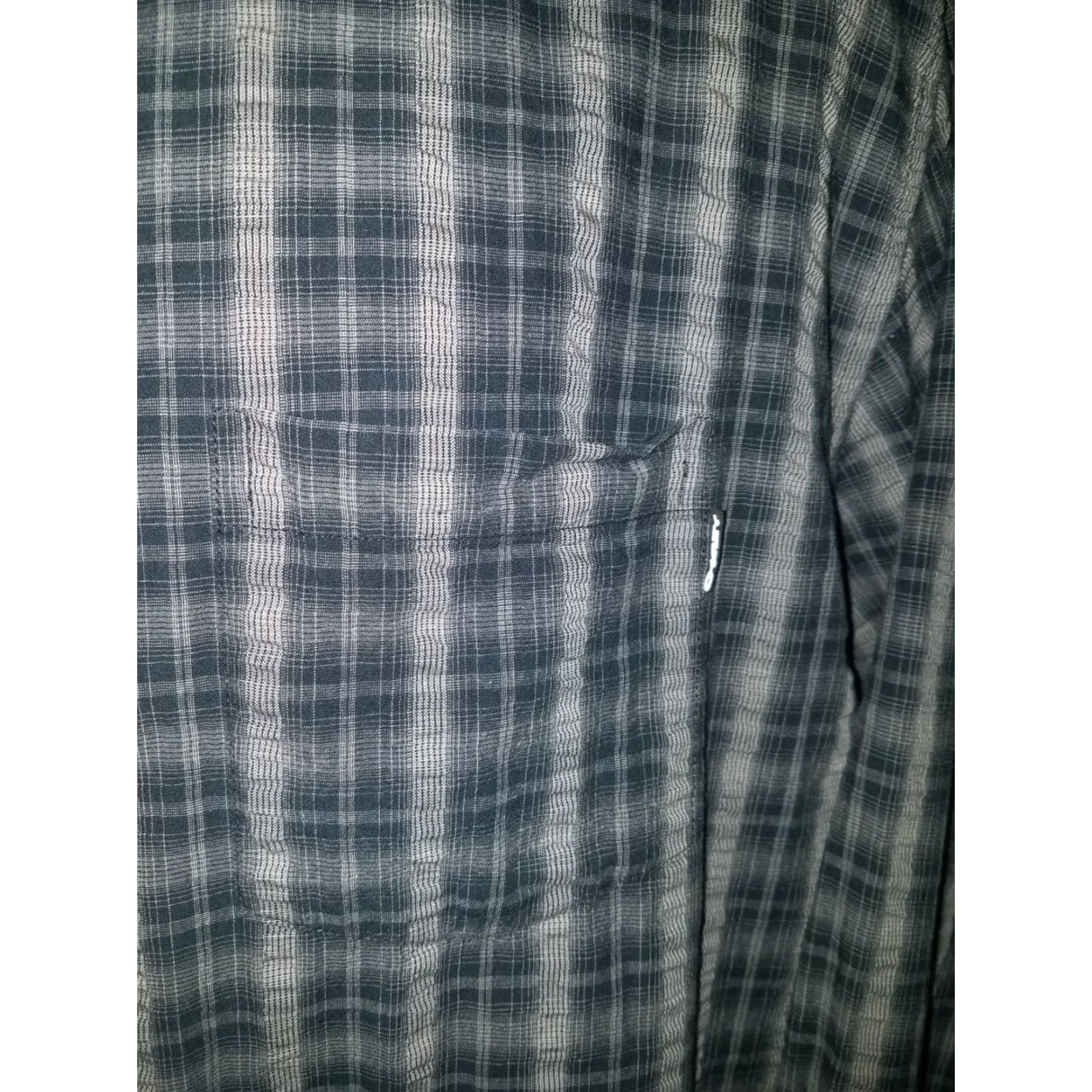 Oakley Oakley Trim Fit Plaid Grey Button-Down Shirt Mens XL Size US XL / EU 56 / 4 - 4 Thumbnail