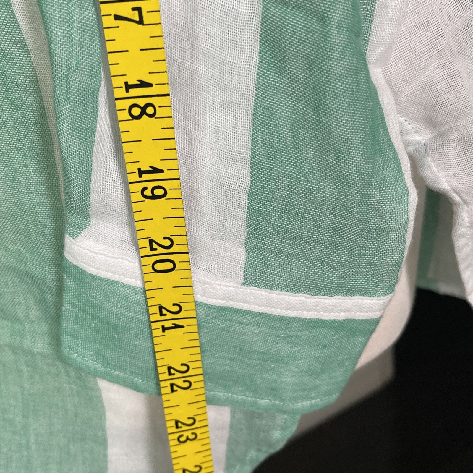 Rails Rails 100% Organic Cotton White/ Green Stripe Women’s Top Size S / US 4 / IT 40 - 9 Thumbnail