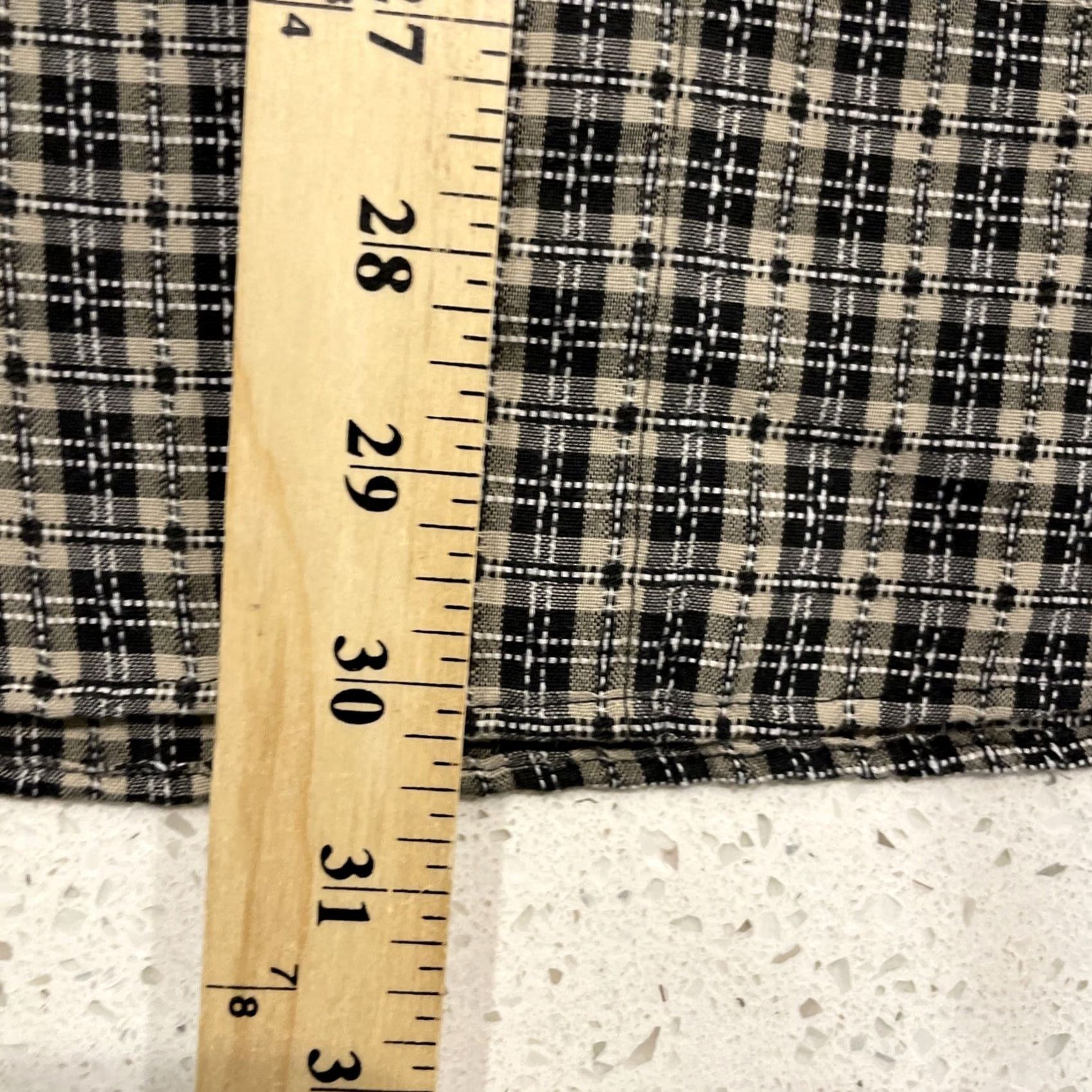 Vintage Munsingwear Button-Up Shirt Mens L Short Sleeve Navy Blue Tan Geometric Casual Button-Down Collared Cotton Size US L / EU 52-54 / 3 - 5 Thumbnail