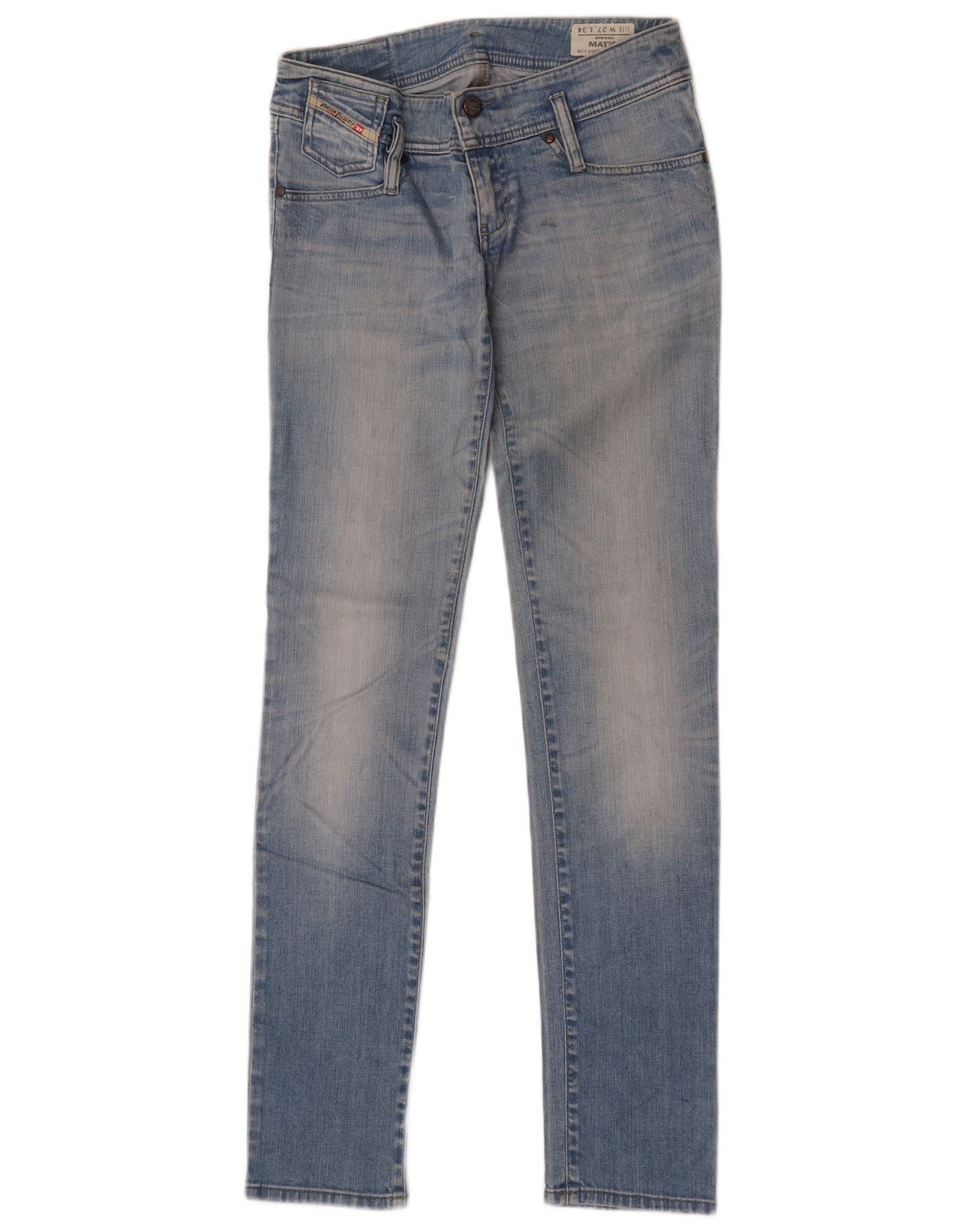 Diesel Womens Matic Skinny Jeans W27 L34 Blue Cotton Size 42" / US 20 - 1 Thumbnail
