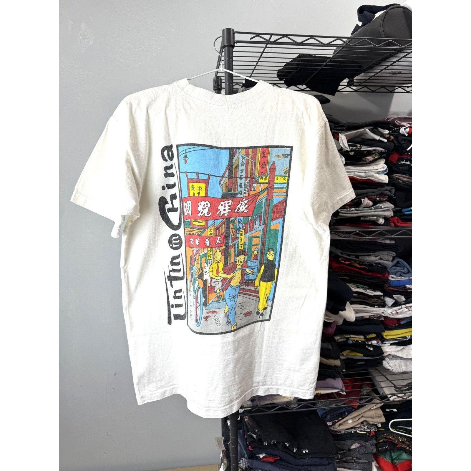 Vintage Vintage 1990’s Tin Tin China Tour T Shirt Cartoon Comics Size US L / EU 52-54 / 3 - 1 Thumbnail