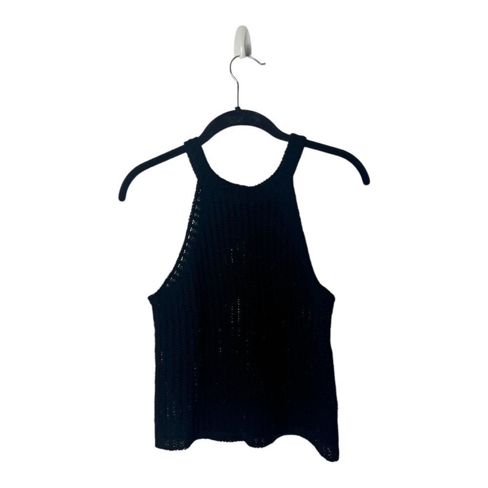 Mango MNG Mango Black Crochet Tank Top | Size S | 100% Cotton Size S / US 4 / IT 40 - 2 Thumbnail