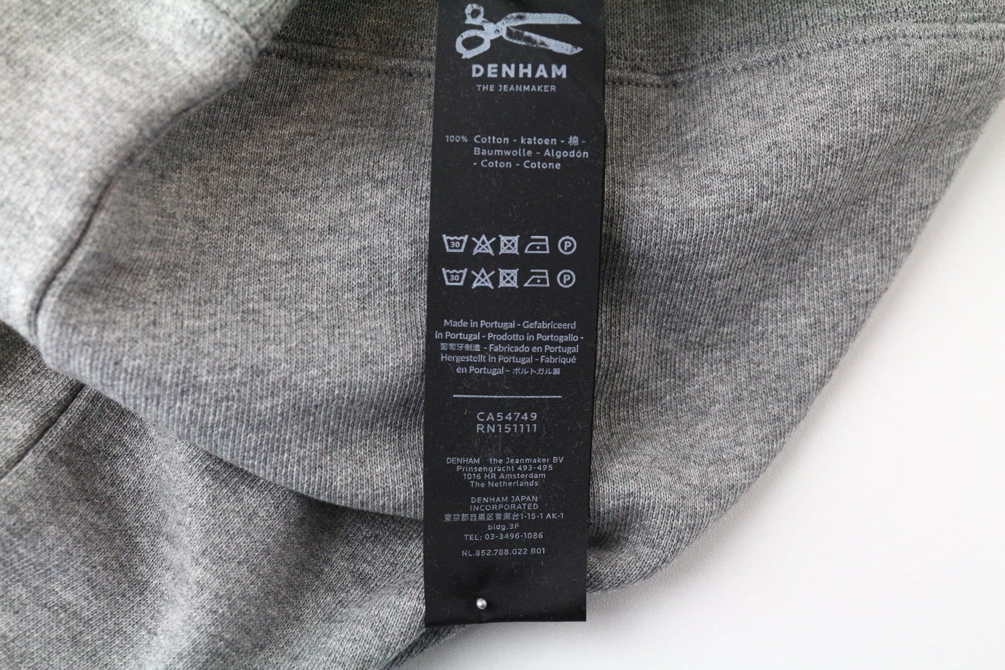 DENHAM BLUE CITY S Grey Cotton Fleece Sweatshirt 75877 Size US S / EU 44-46 / 1 - 5 Thumbnail