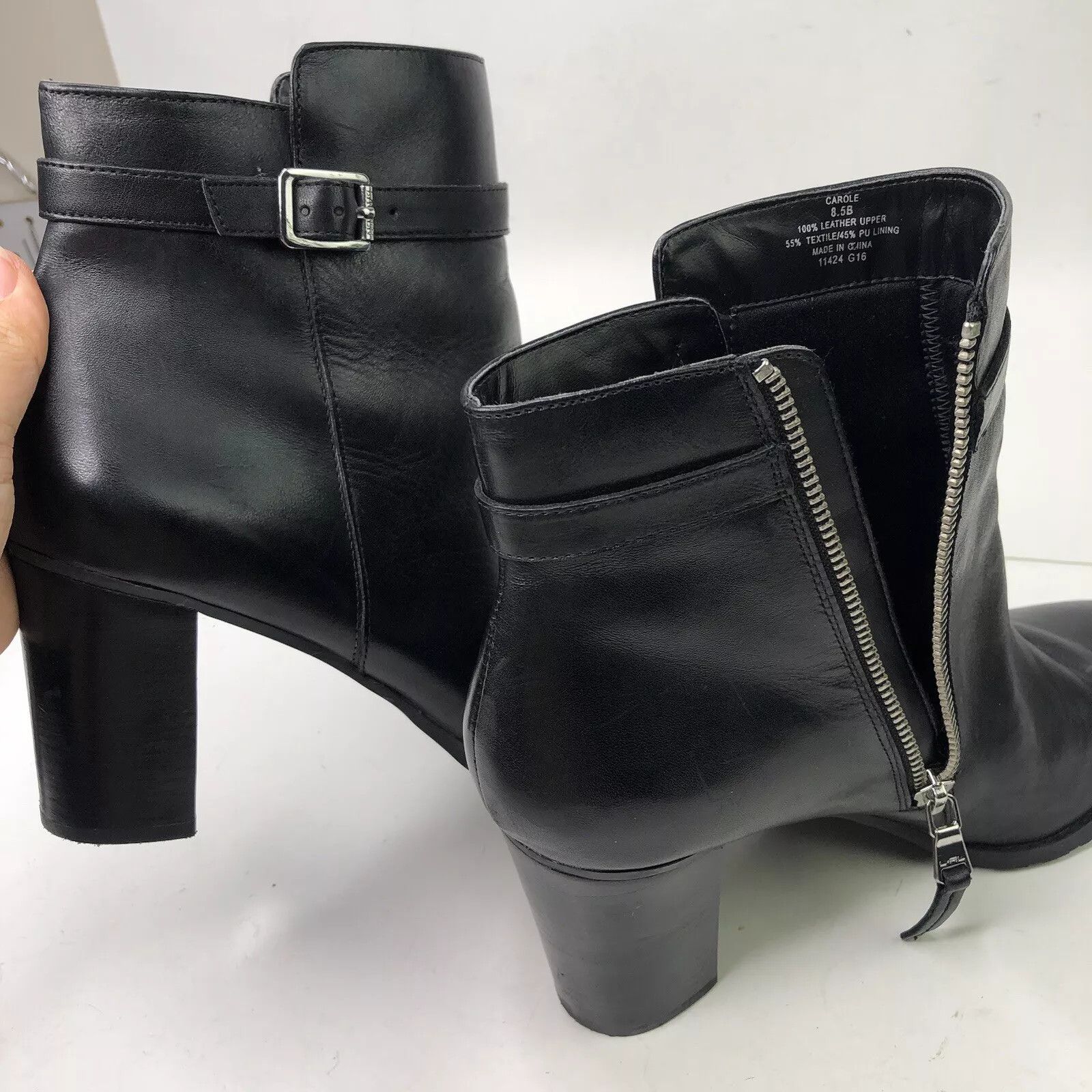 Ralph Lauren Ralph Lauren Black Boot 8.5 Heel Adjustable Buckle Ankle Zip Size US 8.5 / IT 38.5 - 13 Thumbnail