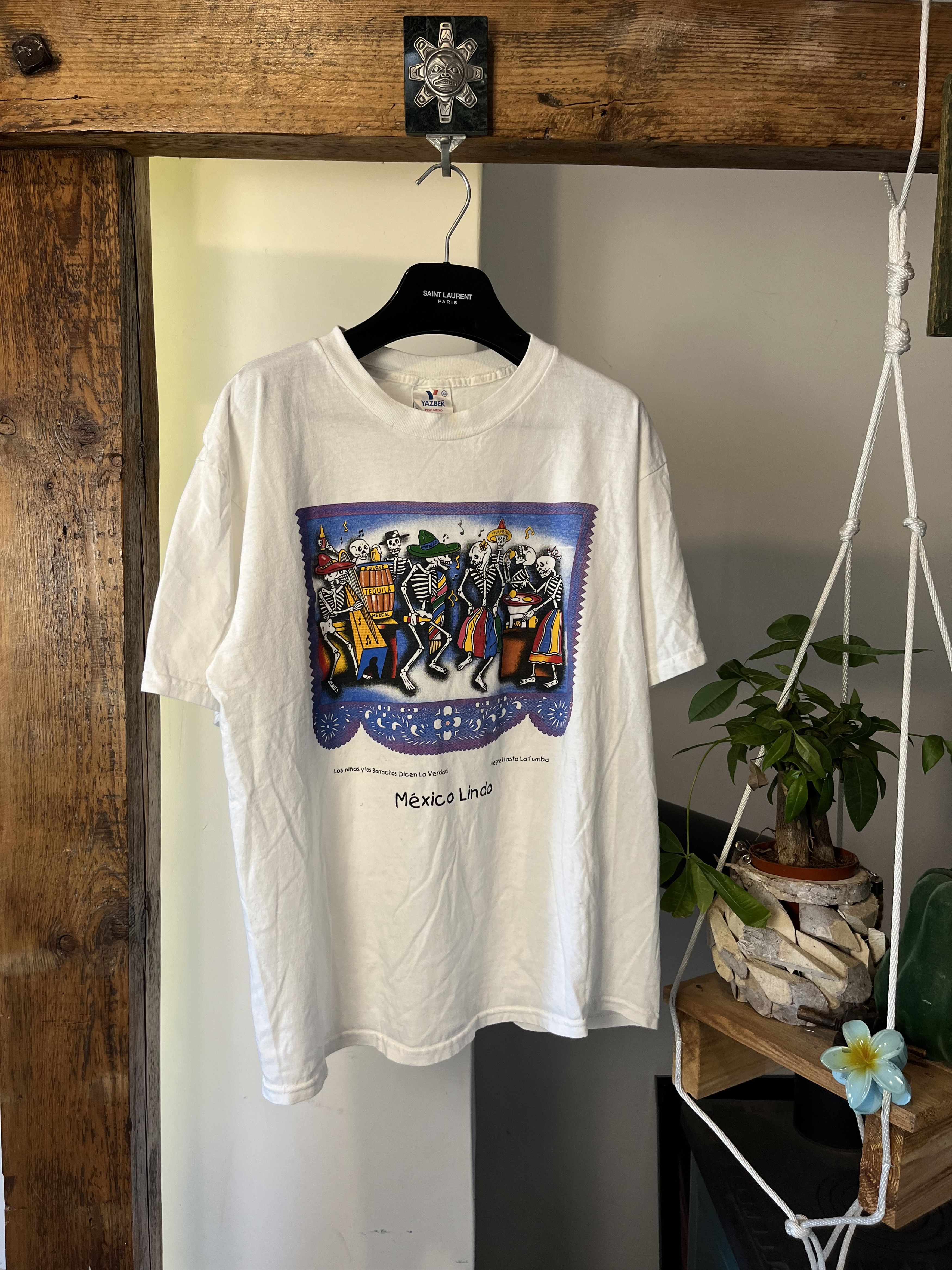 Vintage 90s Mexico Lindo South America Graphics Tee Art Size US XL / EU 56 / 4 - 1 Thumbnail