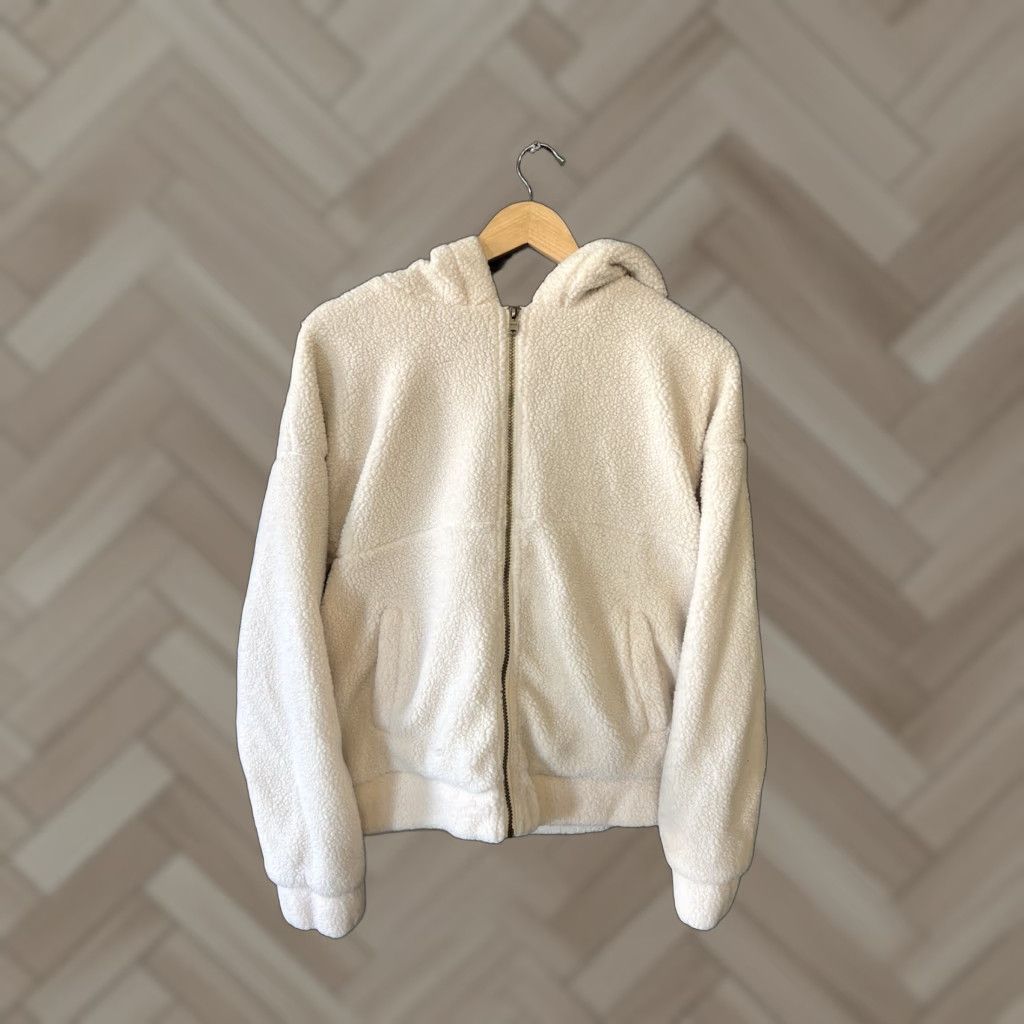 Vintage Roxy Womens White Sherpa Hooded Long Sleeve Full Zip Jacket M Size Medium Woman Hooded Jacket White Sherpa Long Sleeve Full Zip Roxy Womens Size M / US 6-8 / IT 42-44 - 1 Thumbnail