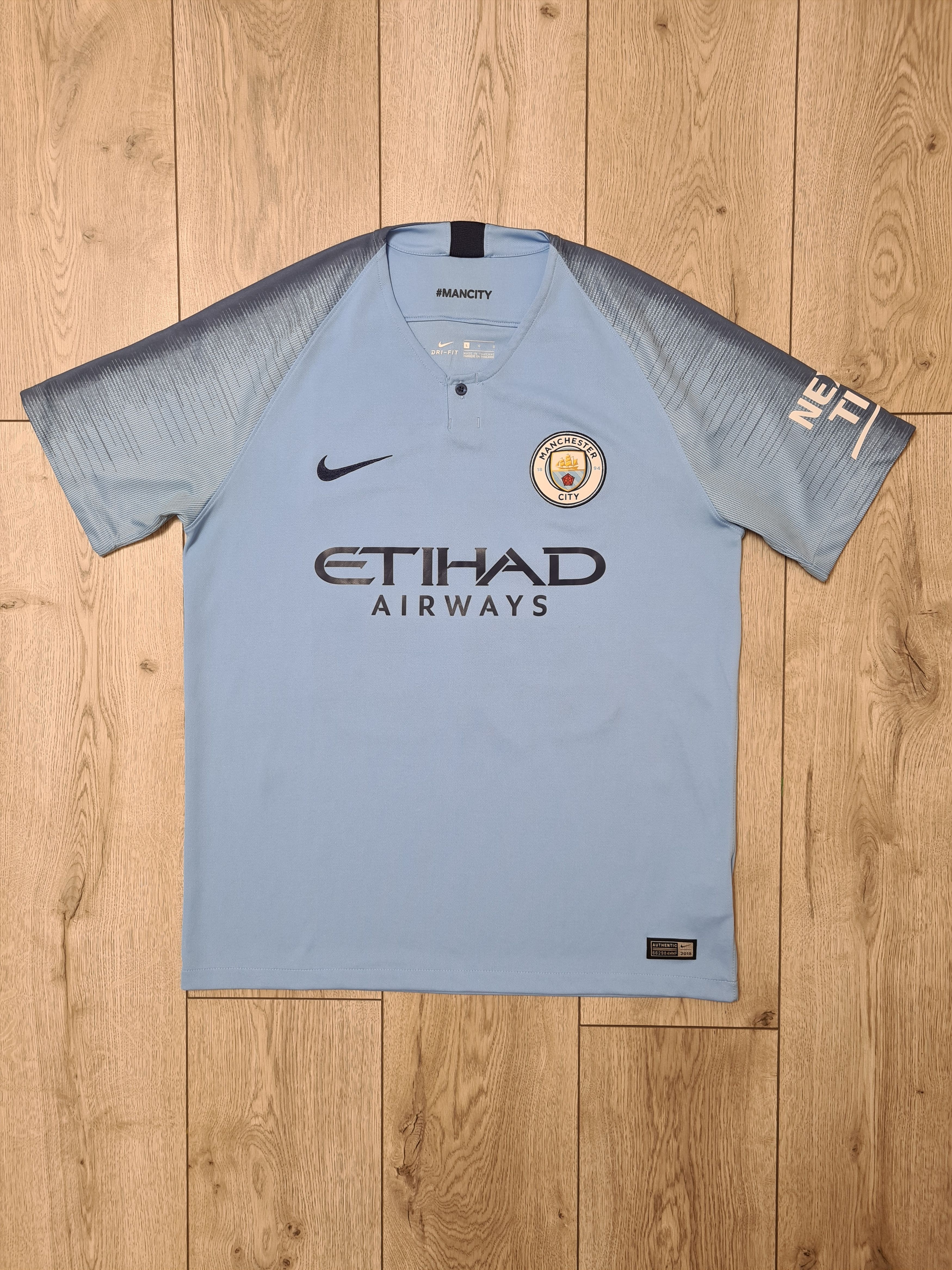 Nike MANCHESTER CITY 2018 2019 JESUS HOME FOOTBALL SOCCER JERSEY Size US L / EU 52-54 / 3 - 2 Thumbnail