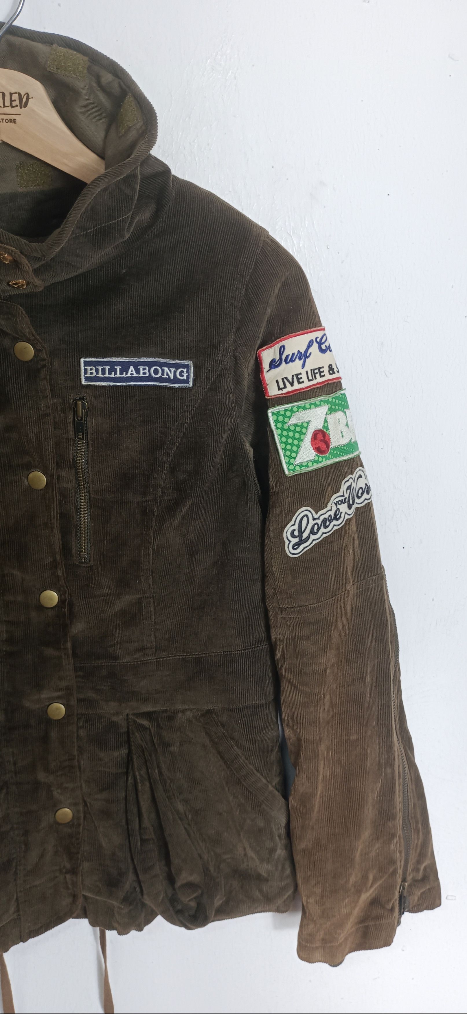 Billabong 90s Billabong Military Corduroy Pacthwork Size S / US 4 / IT 40 - 3 Thumbnail