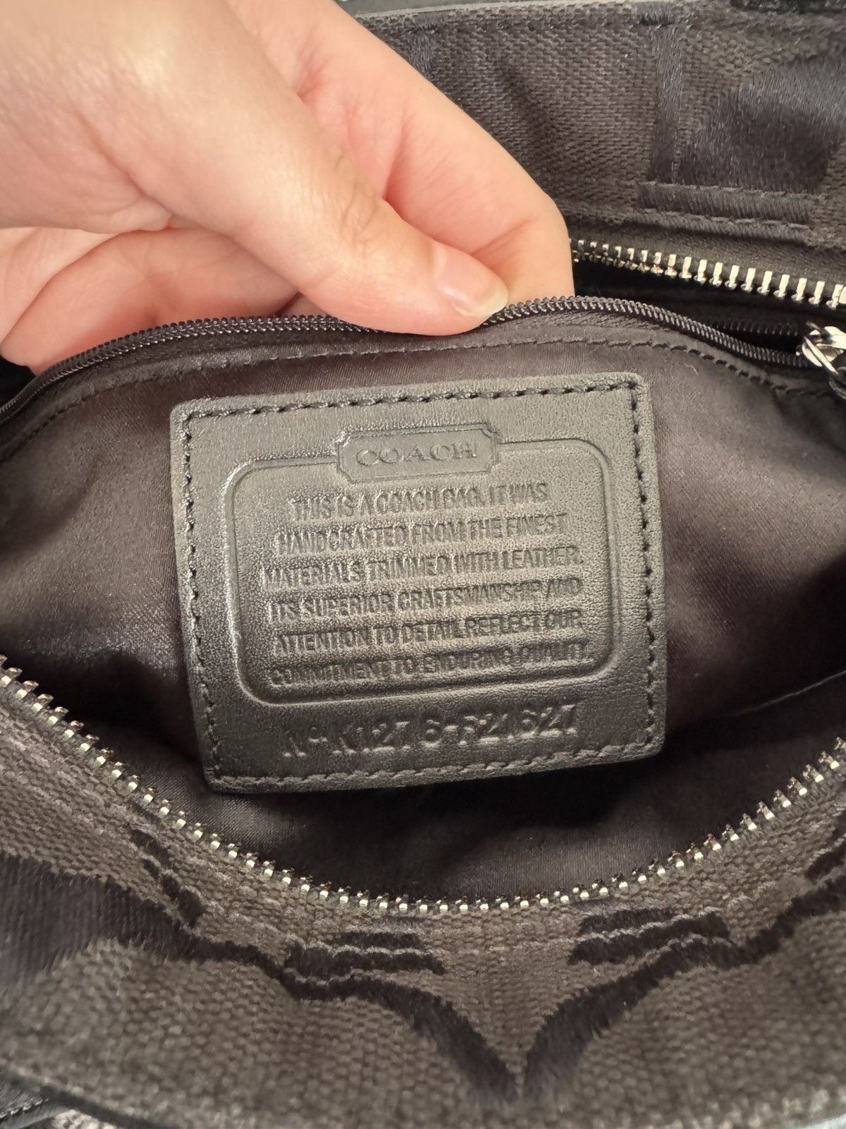 Coach Black fabric/leather Coach shoulder bag with silver buckles Size ONE SIZE - 5 Thumbnail