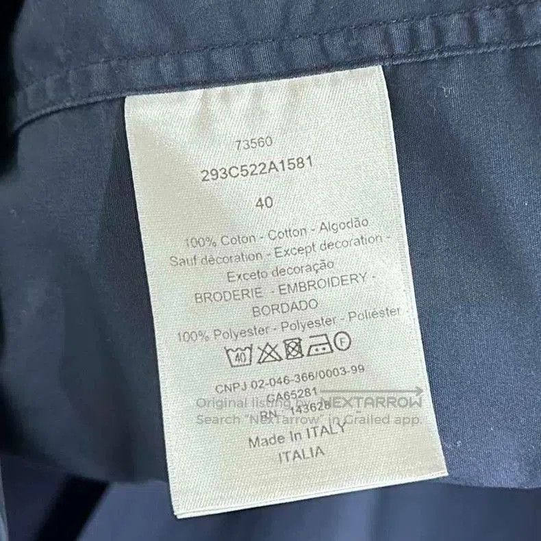 Dior Dior Blue Embroidered Logo Shirt. Size US M / EU 48-50 / 2 - 6 Thumbnail