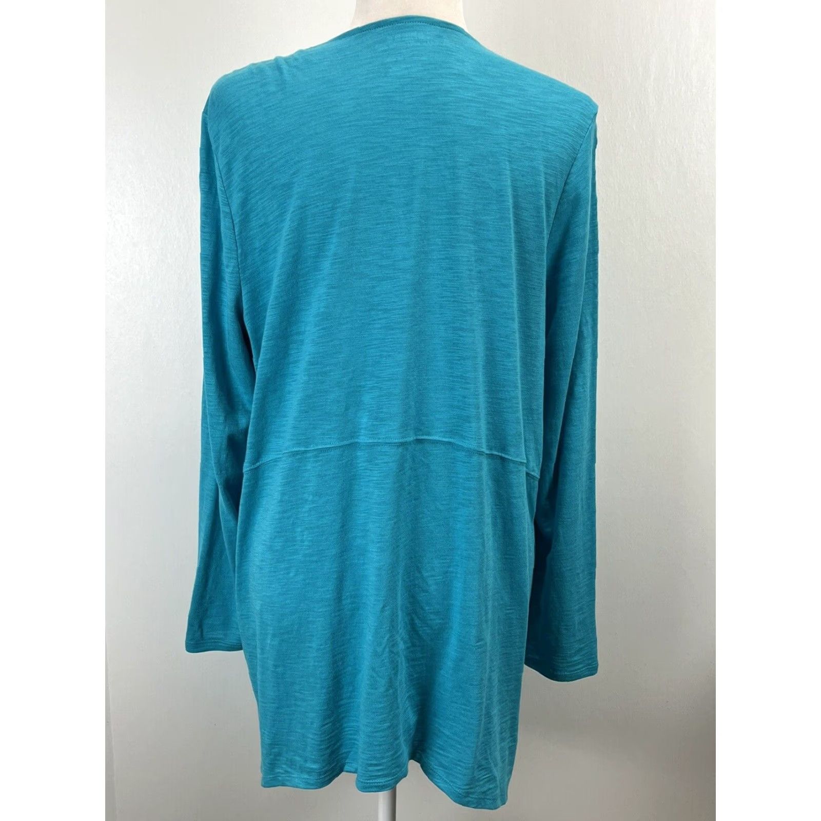 Vintage Chicos The Ultimate Tee Cardigan Womens Sz 1 Teal Green Long Sleeve Lightweight Cardigan Wearable Regular Women Teal Size XS / US 0-2 / IT 36-38 - 3 Thumbnail