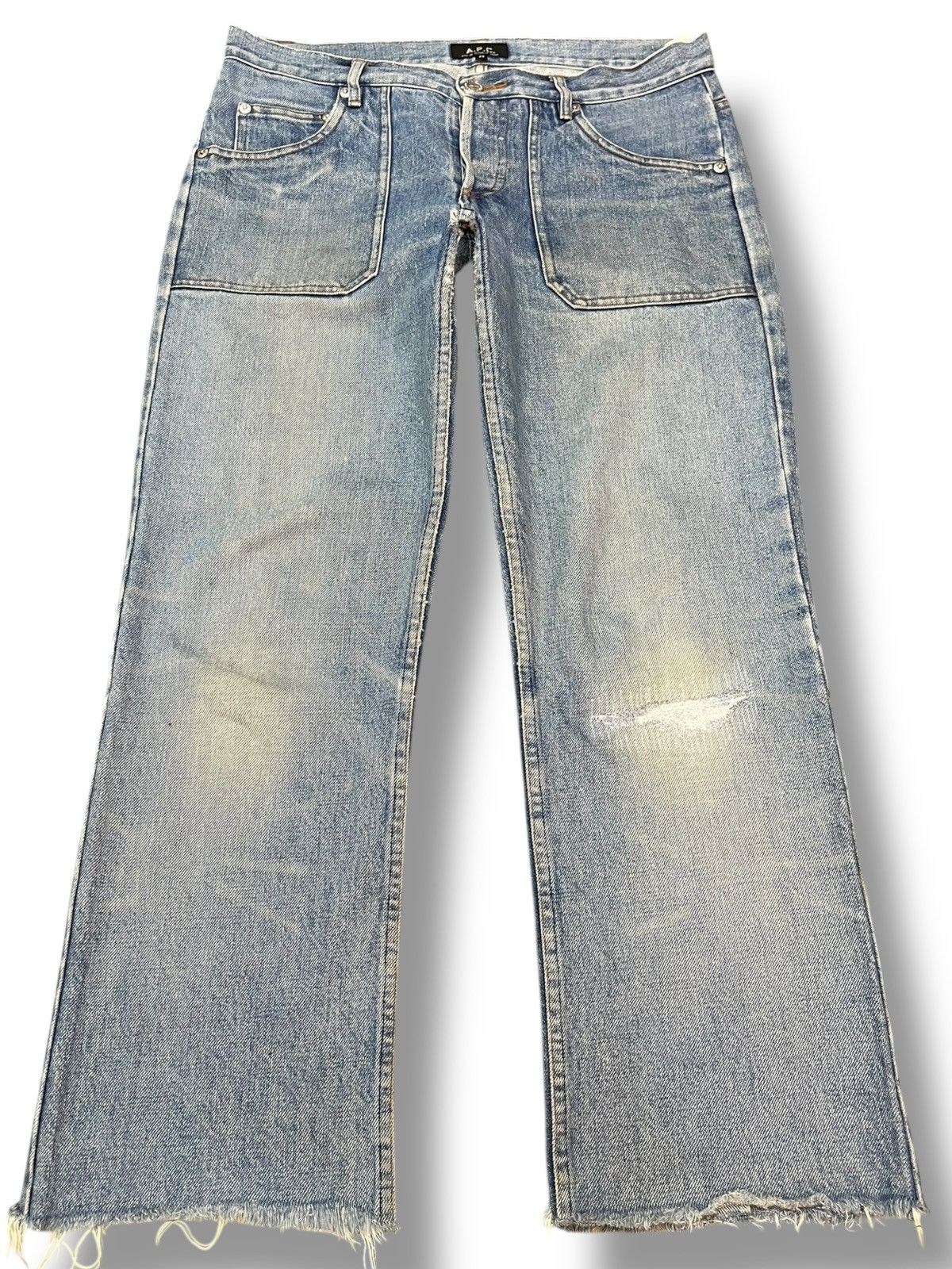 A.P.C. × Vintage Vintage A.P.C Cropped Faded Bush Pants Denim Size US 31 - 1 Thumbnail