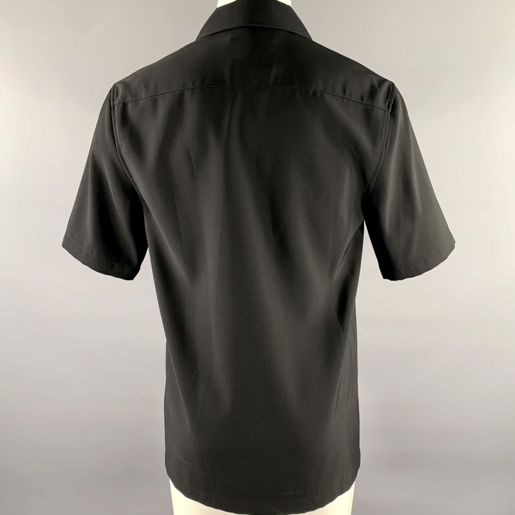 Jil Sander JIL SANDER Polo Shirt M Black Wool Popover Short-Sleeve Mens Size US M / EU 48-50 / 2 - 3 Thumbnail