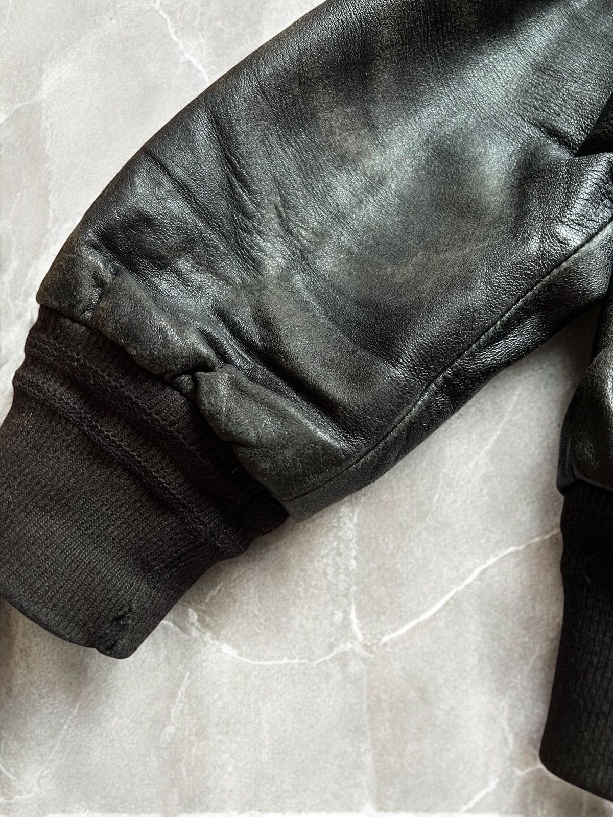 Vera Pelle × Vintage VINTAGE LEATHER JACKET BUTTON UP BOMBER 90s VERA PELLE y2k Size US M / EU 48-50 / 2 - 11 Thumbnail