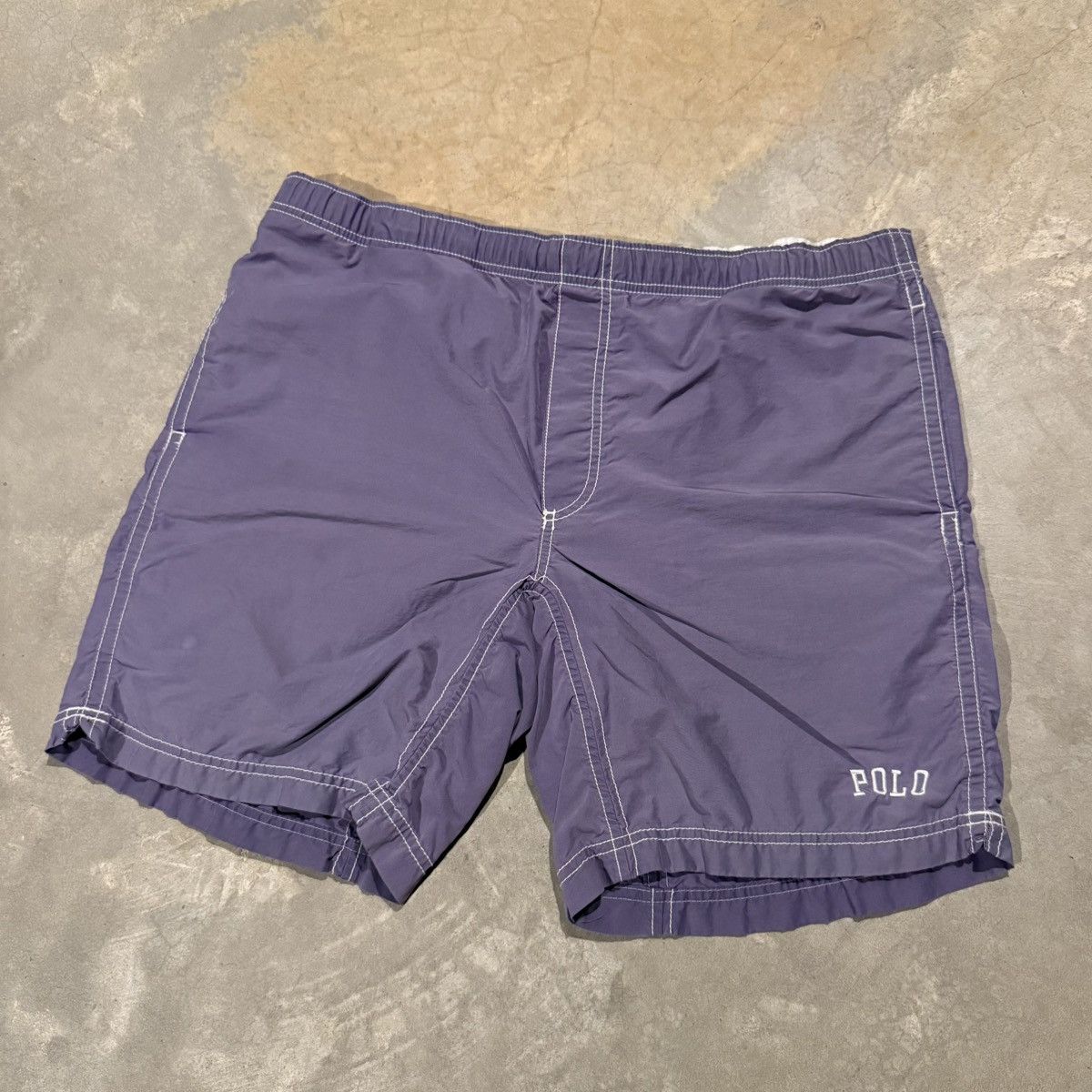 Polo Ralph Lauren 1990s Polo Sport Faded Arc Logo Board Shorts ERD Grunge Size US 38 / EU 54 - 2 Thumbnail