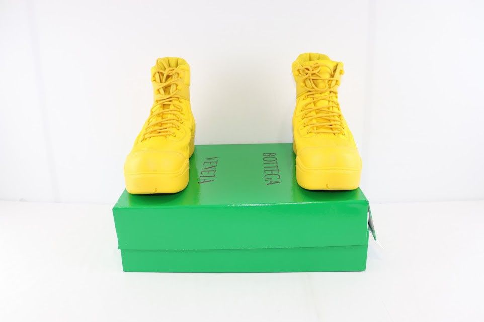 Bottega Veneta o1rshd1 Puddle Bomber Fabric Boots in Egg Yolk Color Size US 11 / EU 44 - 11 Thumbnail