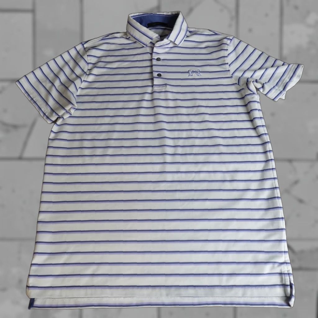 Vintage Greyson Polo Shirt Medium White Striped Embroidered National Golf Links Polo Mens M White Golf 90s? Size US M / EU 48-50 / 2 - 1 Thumbnail