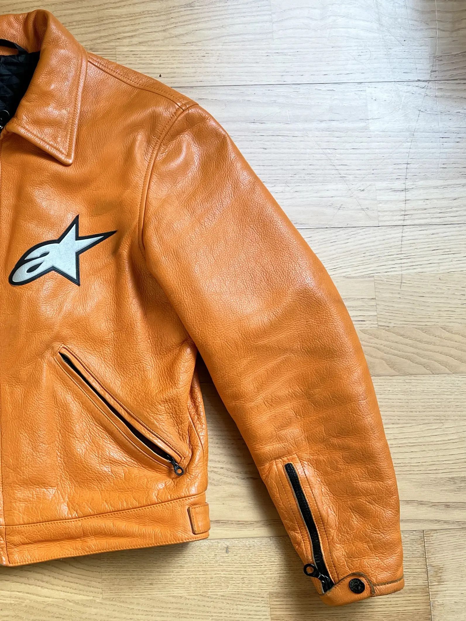 Vintage Alpinestars Orange Racing Jacket Size US M / EU 48-50 / 2 - 8 Thumbnail