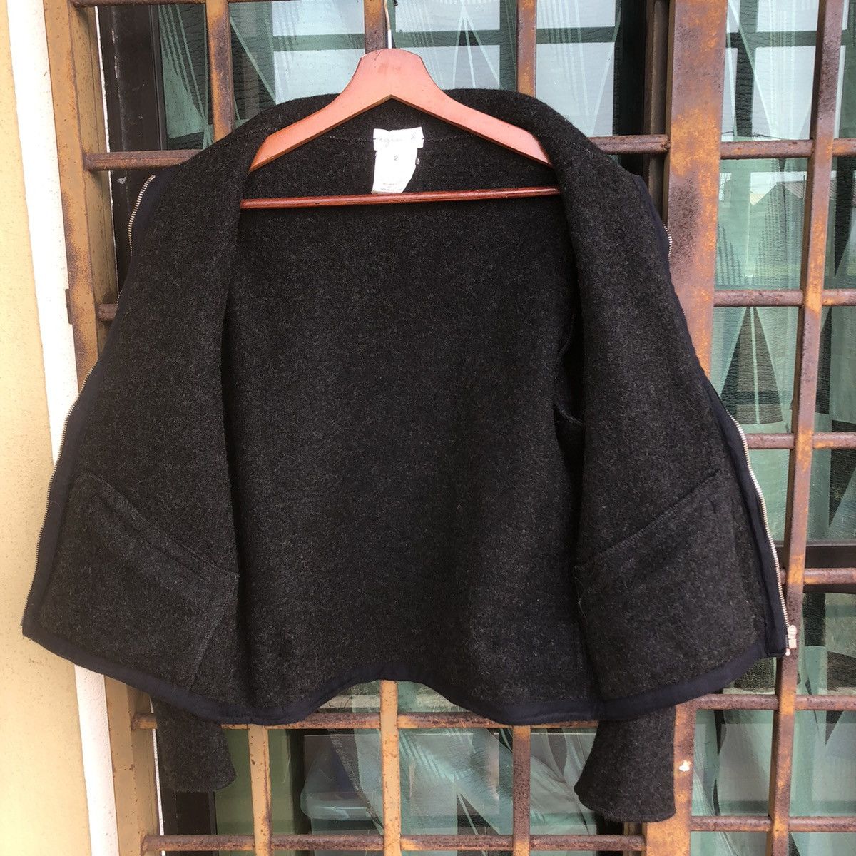 agnes b. Agnes B Laine Wool Zipper Jacket Size XS / US 0-2 / IT 36-38 - 6 Thumbnail