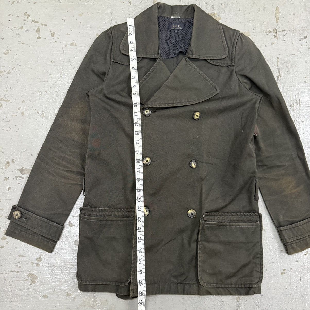 A.P.C. APC Double Breasted Peacoat Military Jacket Size US S / EU 44-46 / 1 - 7 Thumbnail