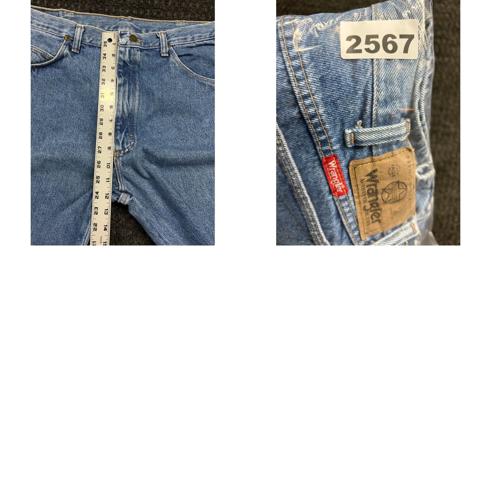 Wrangler VINTAGE Wrangler Jeans Mens 36 x 34 Distressed Workwear Cowboy Cut 90s Light Jeans Mens 36 Blue Cowboy Size US 36 / EU 52 - 8 Thumbnail